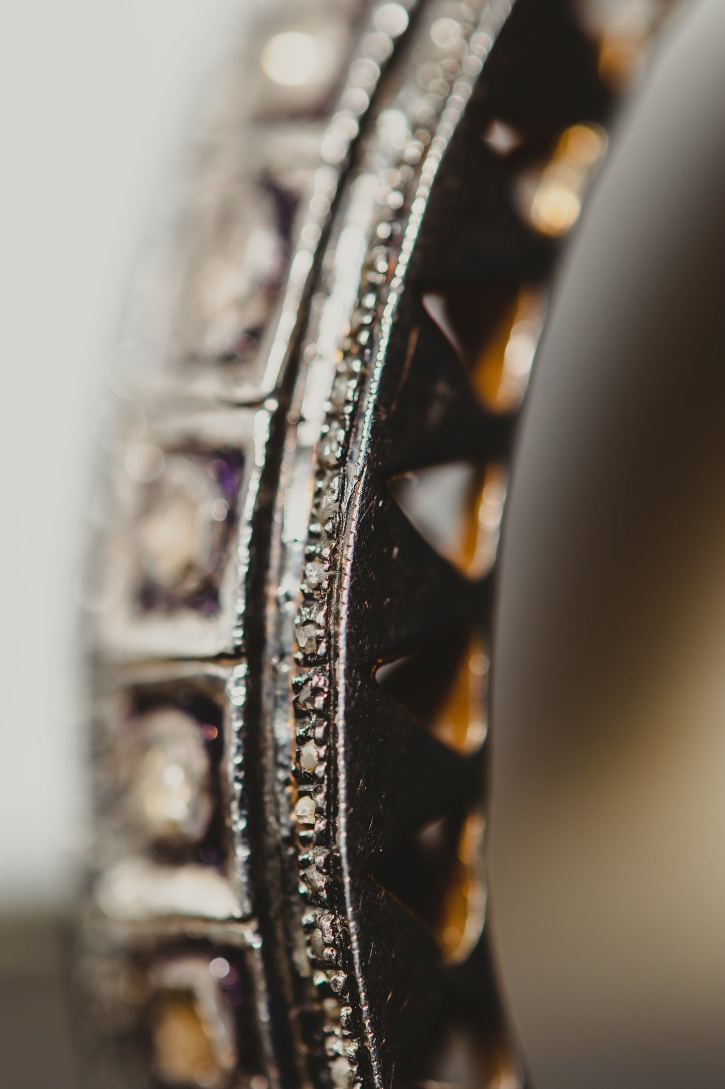 Rough Diamond & Sterling Silver Bangle Bracelet