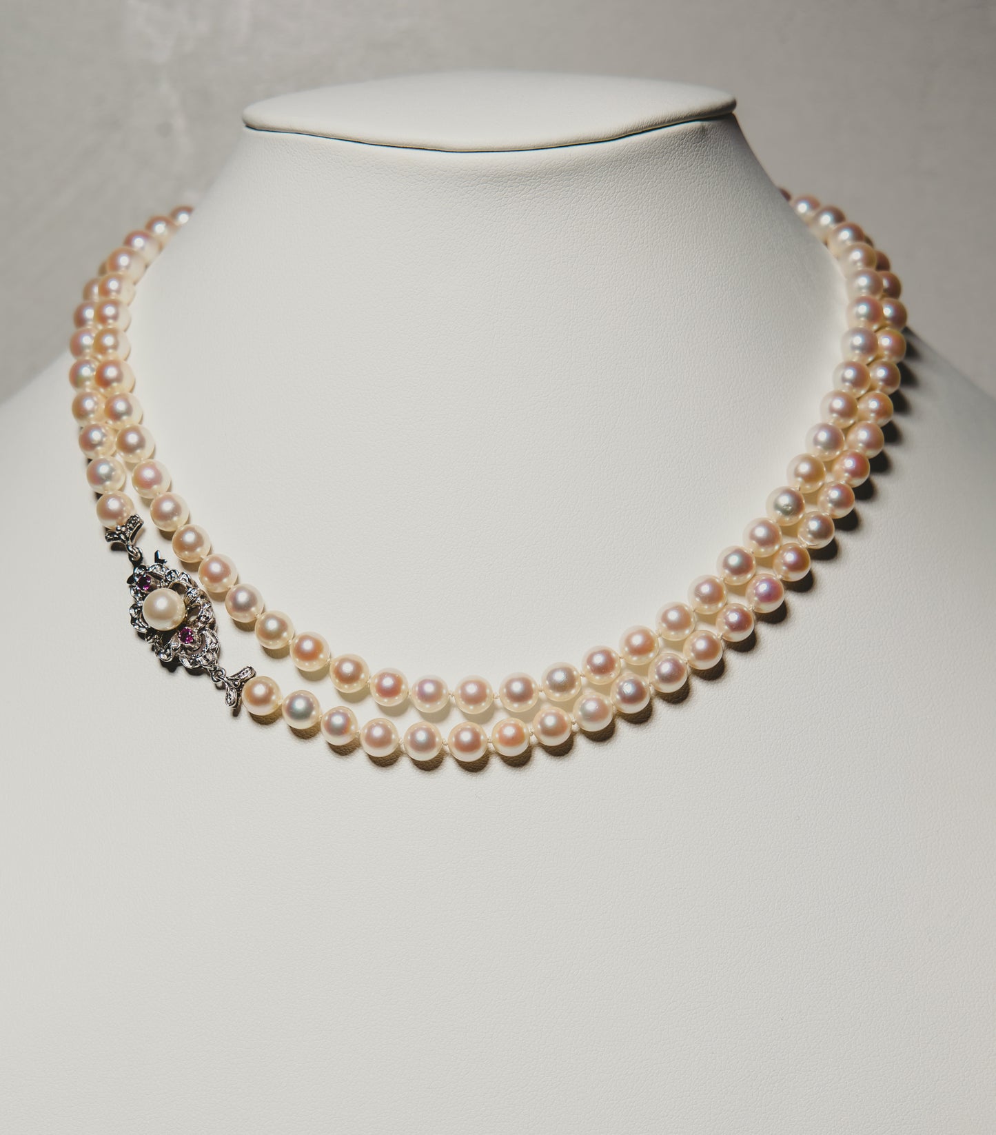 Akoya Pearl Necklace & Diamond Clasp