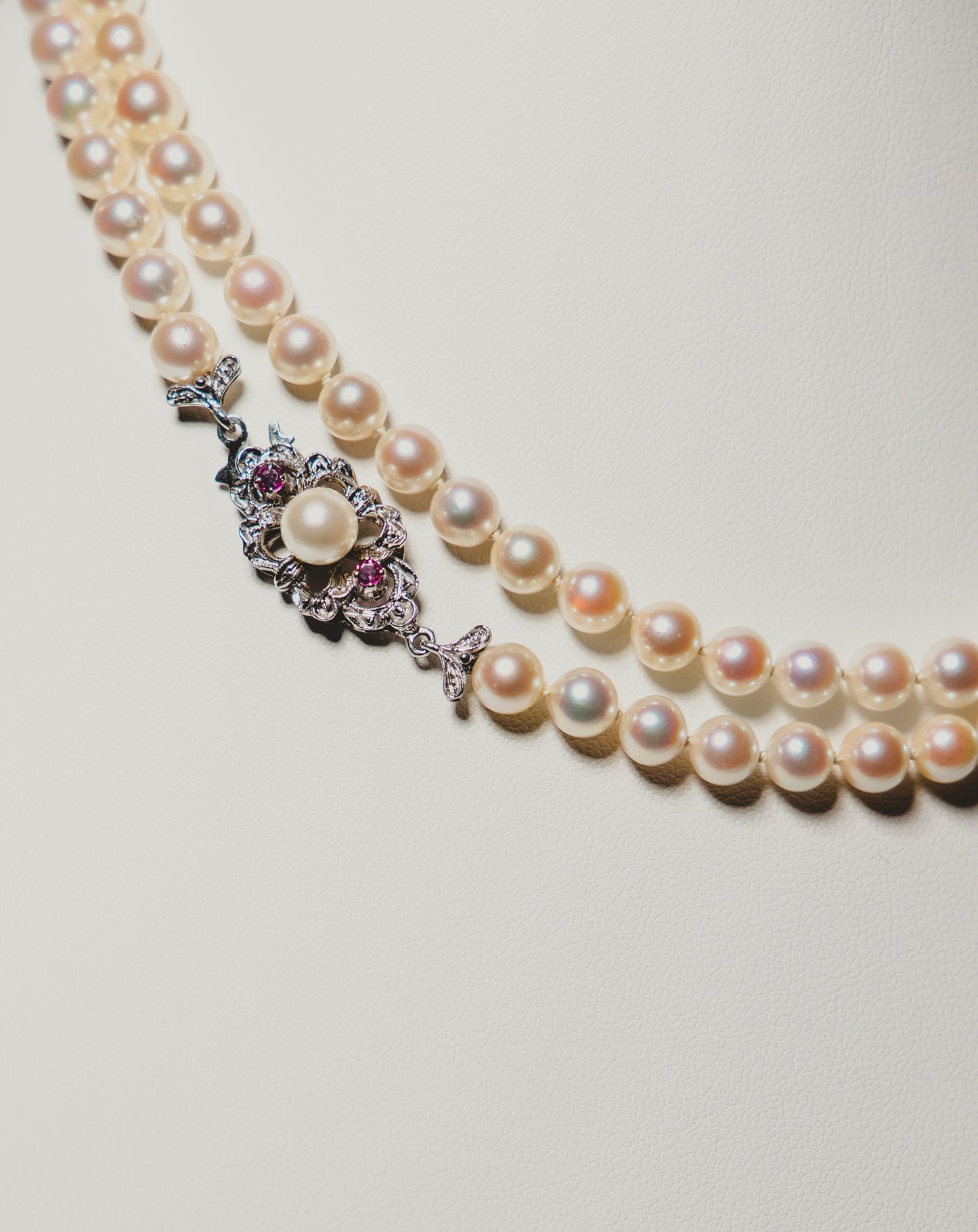 Akoya Pearl Necklace & Diamond Clasp