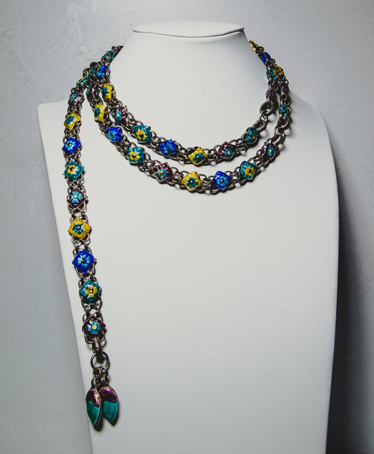 Enamel Wrap Necklace