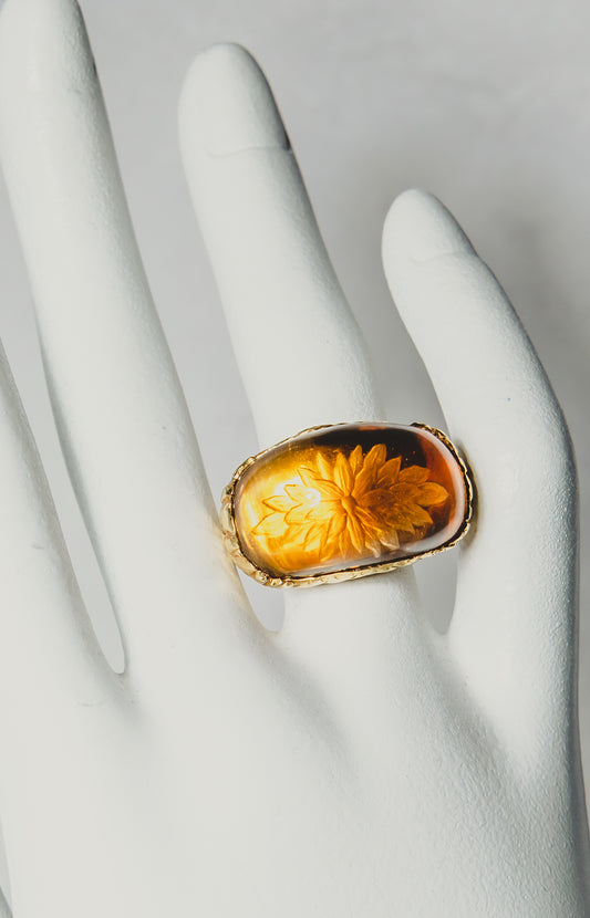 Citrine & Gold Ring