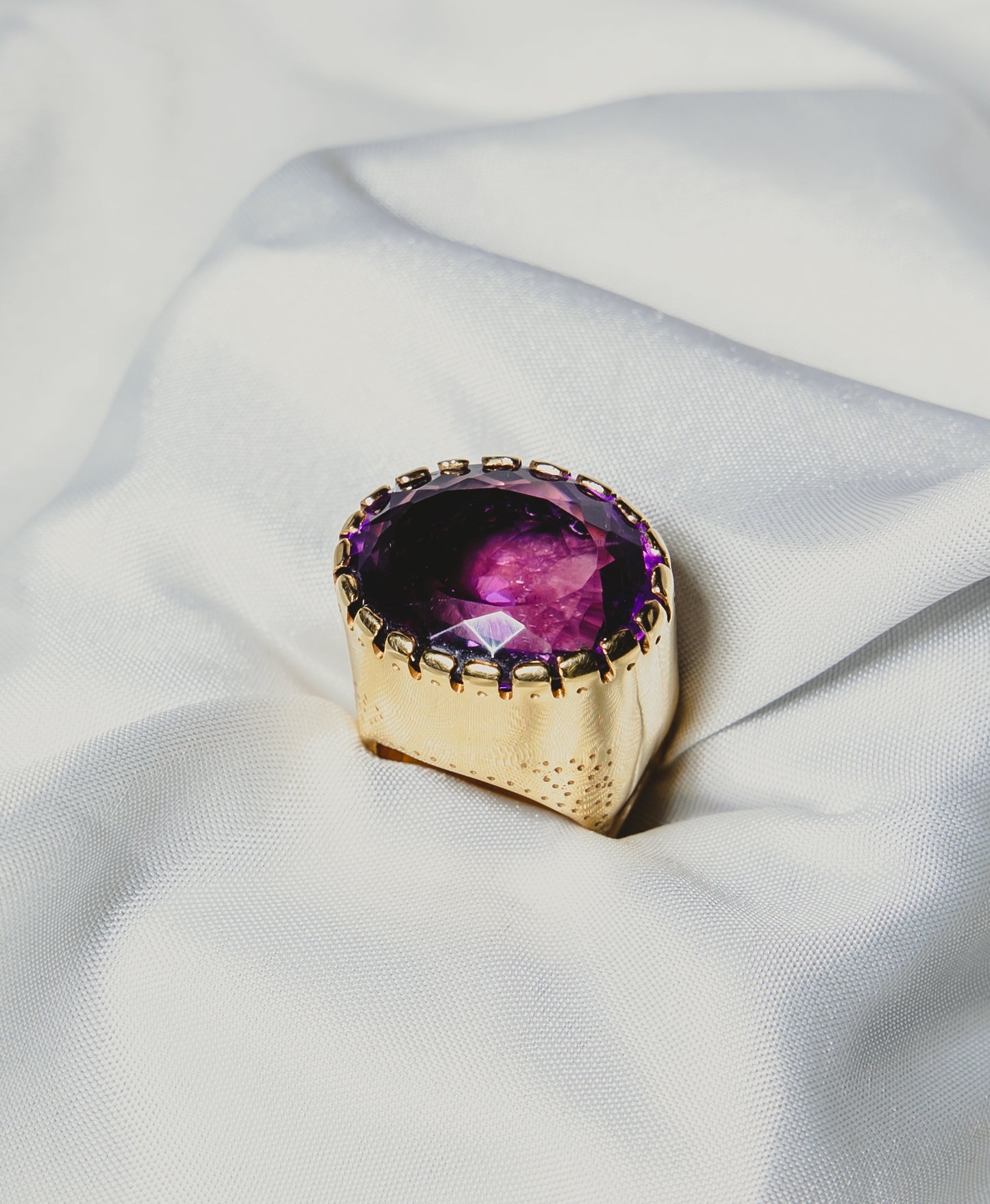 Amethyst & Gold Cocktail Ring
