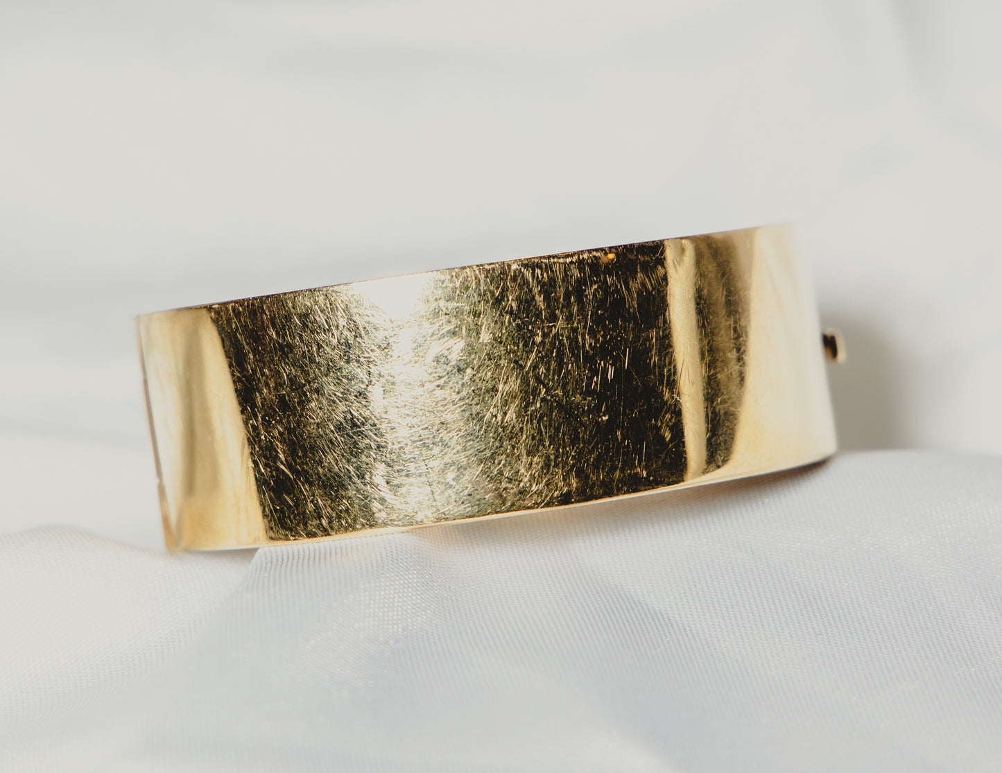 Gold Wide Bangle Bracelet