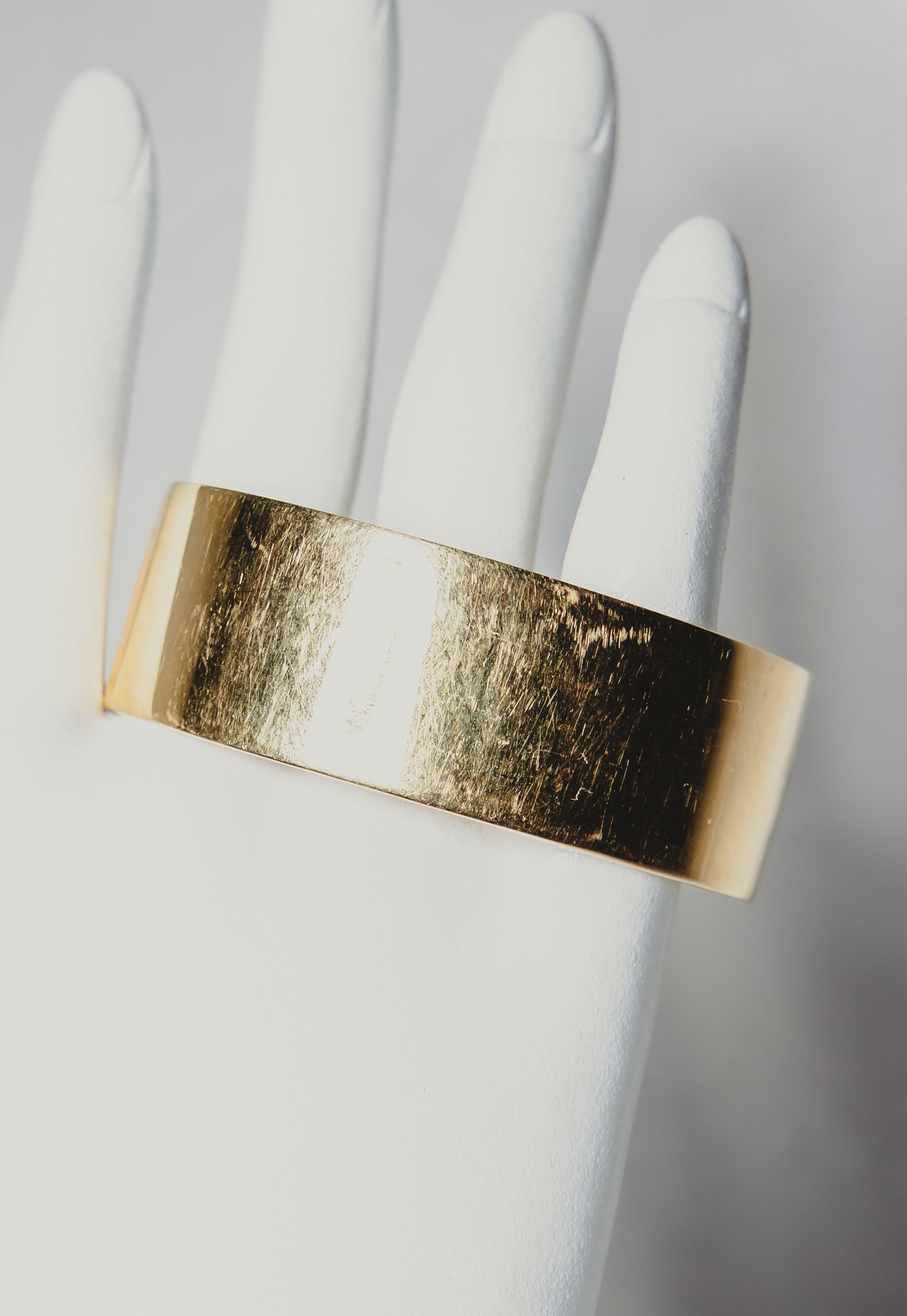 Gold Wide Bangle Bracelet