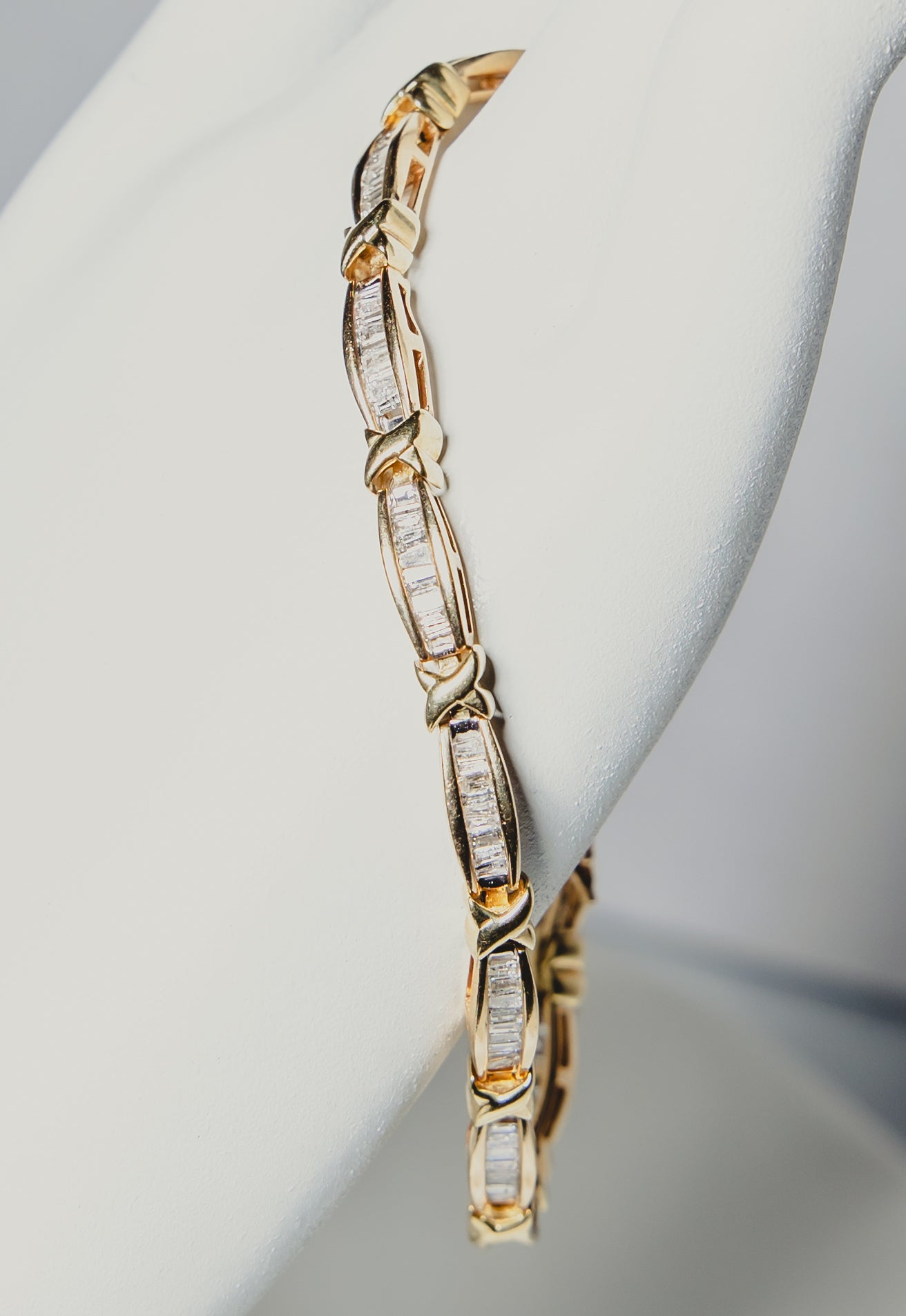 Diamond & Yellow Gold Link Bracelet