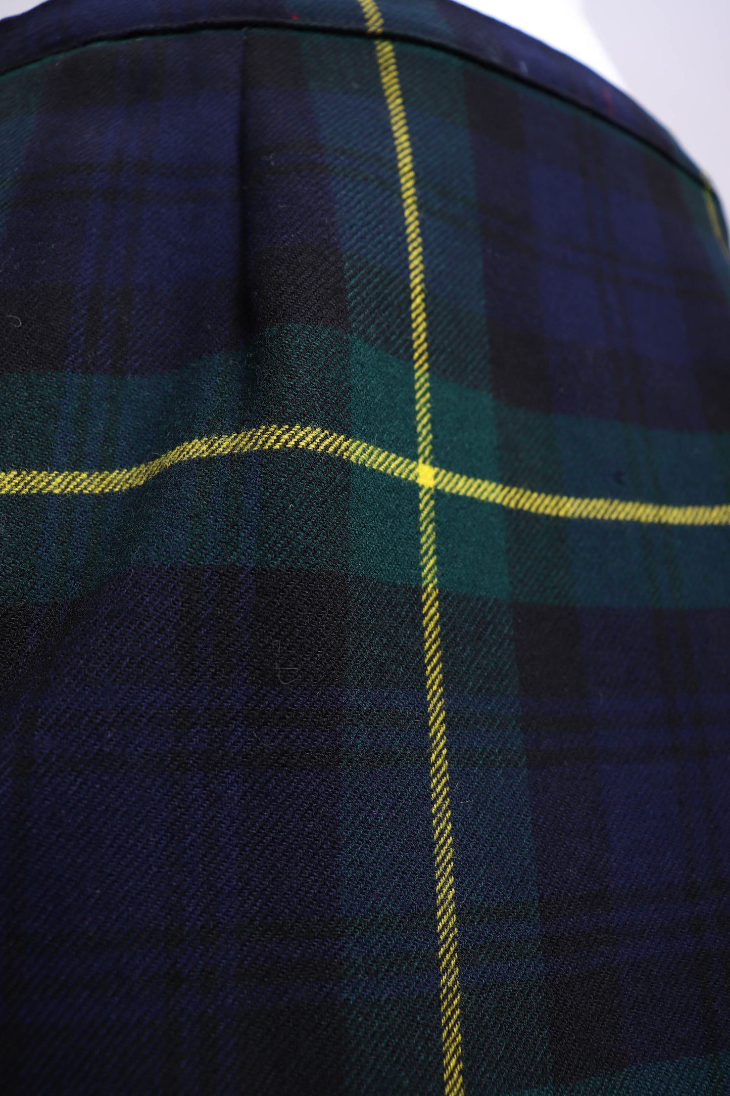 70's Green Tartan Plaid Kilt L/XL