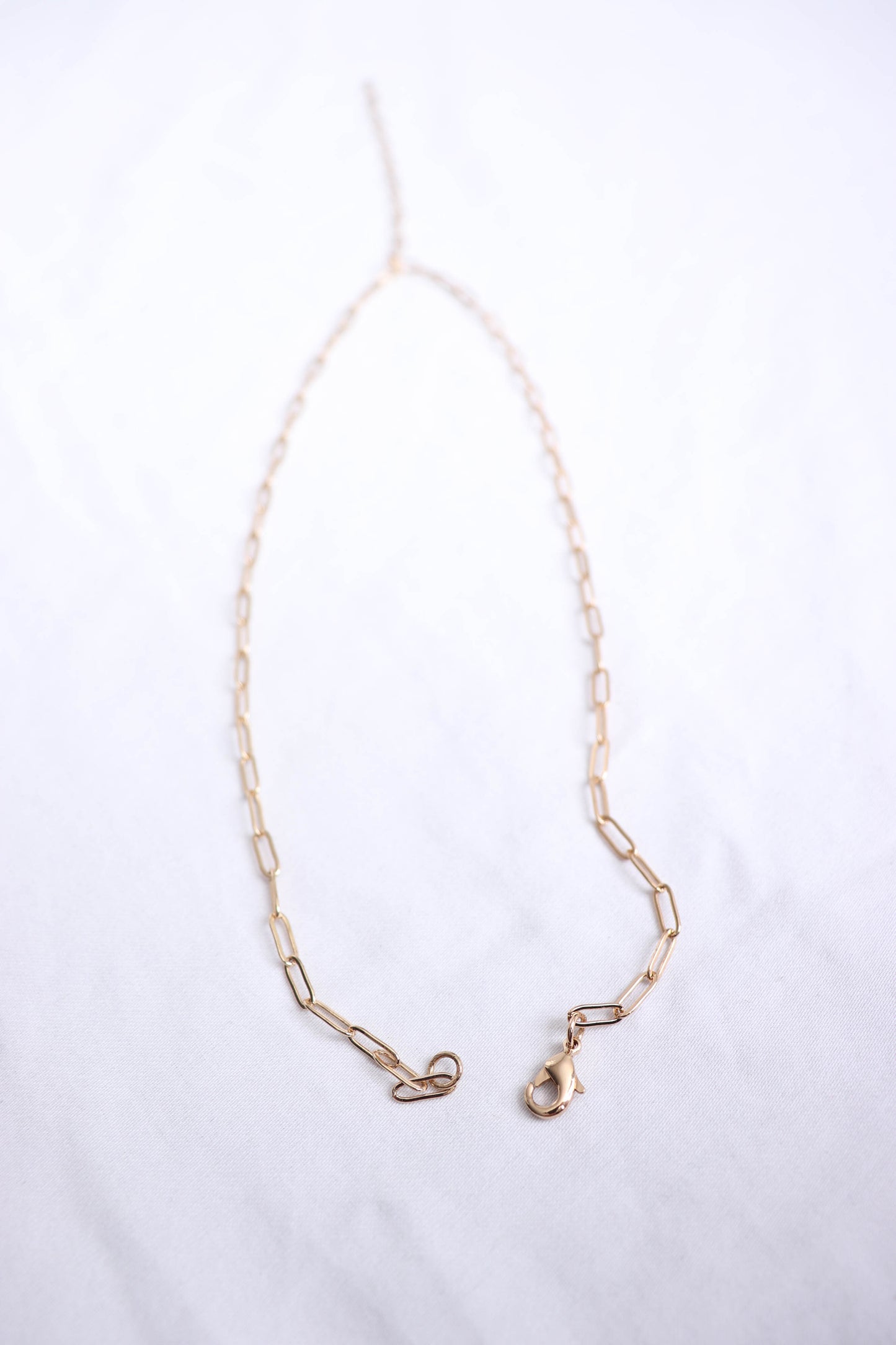 Small Gold Paperclip Necklace
