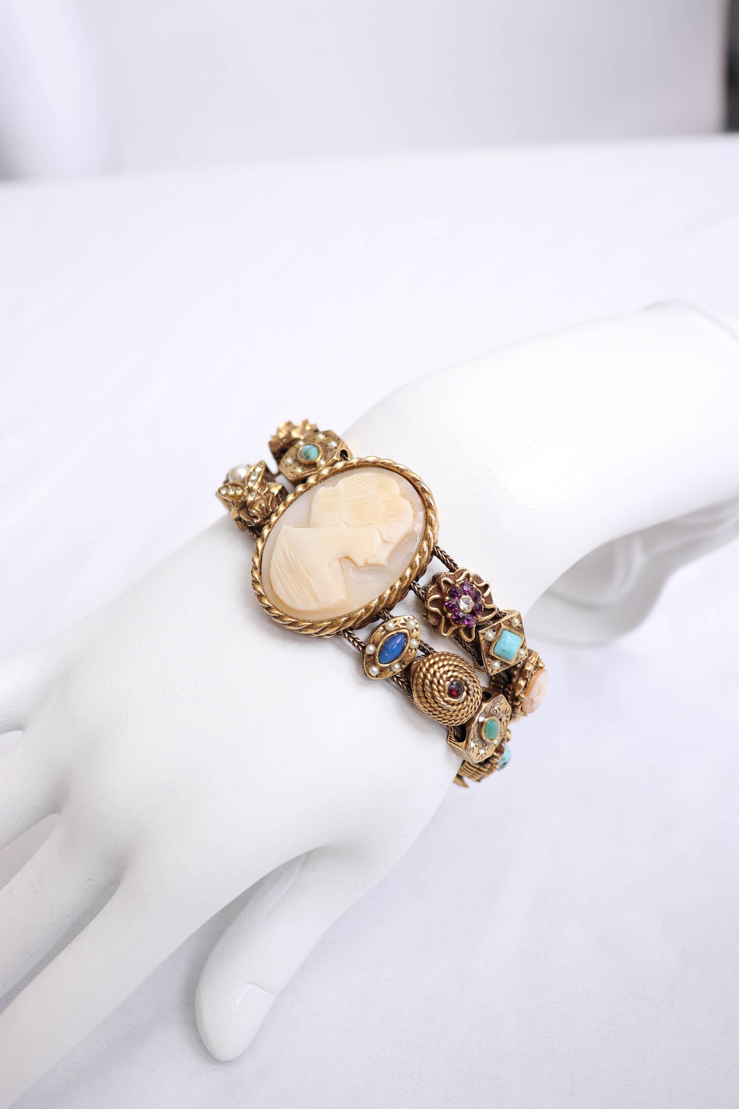 60's Goldette Slider Charm Bracelet