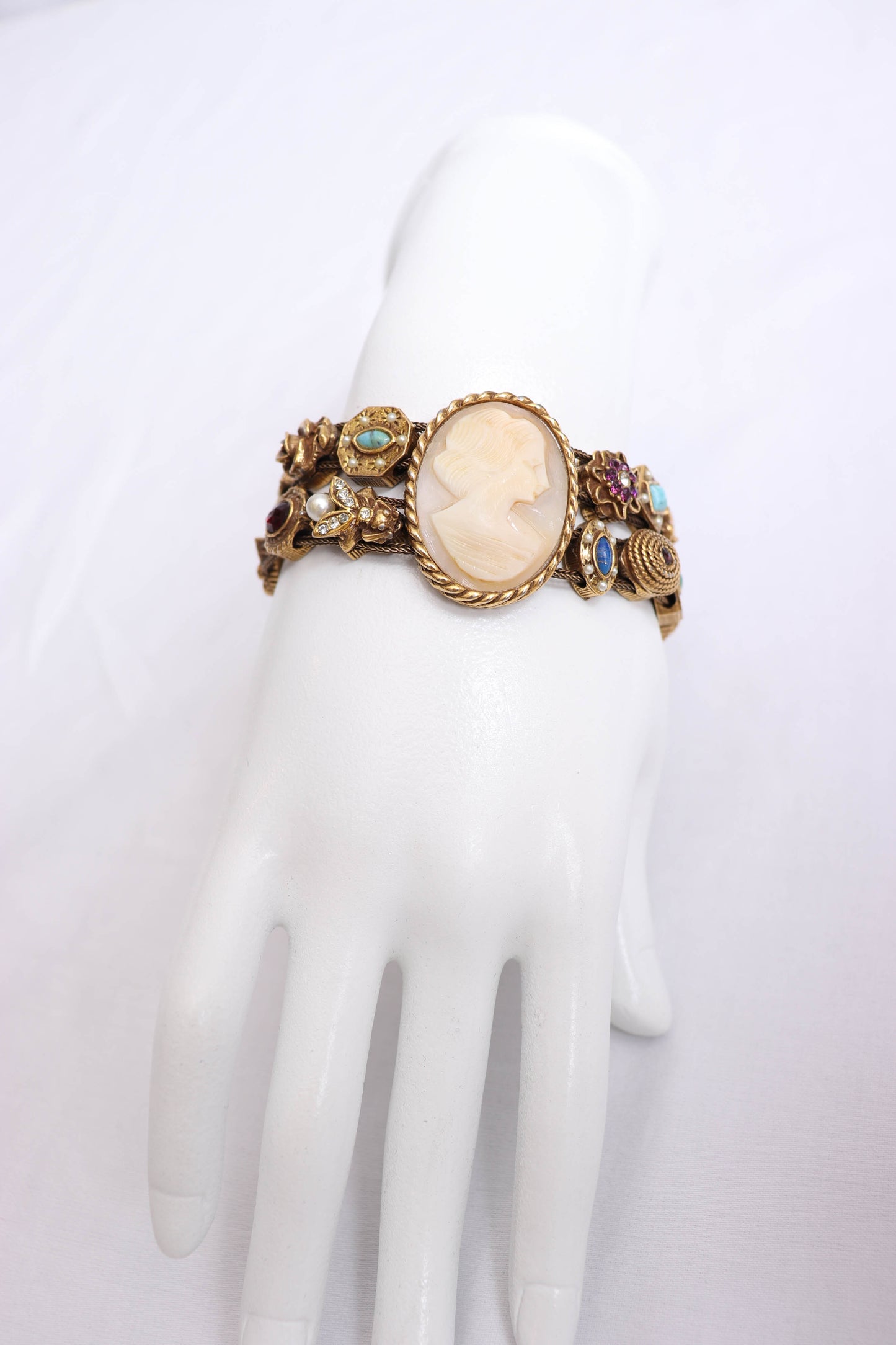 60's Goldette Slider Charm Bracelet