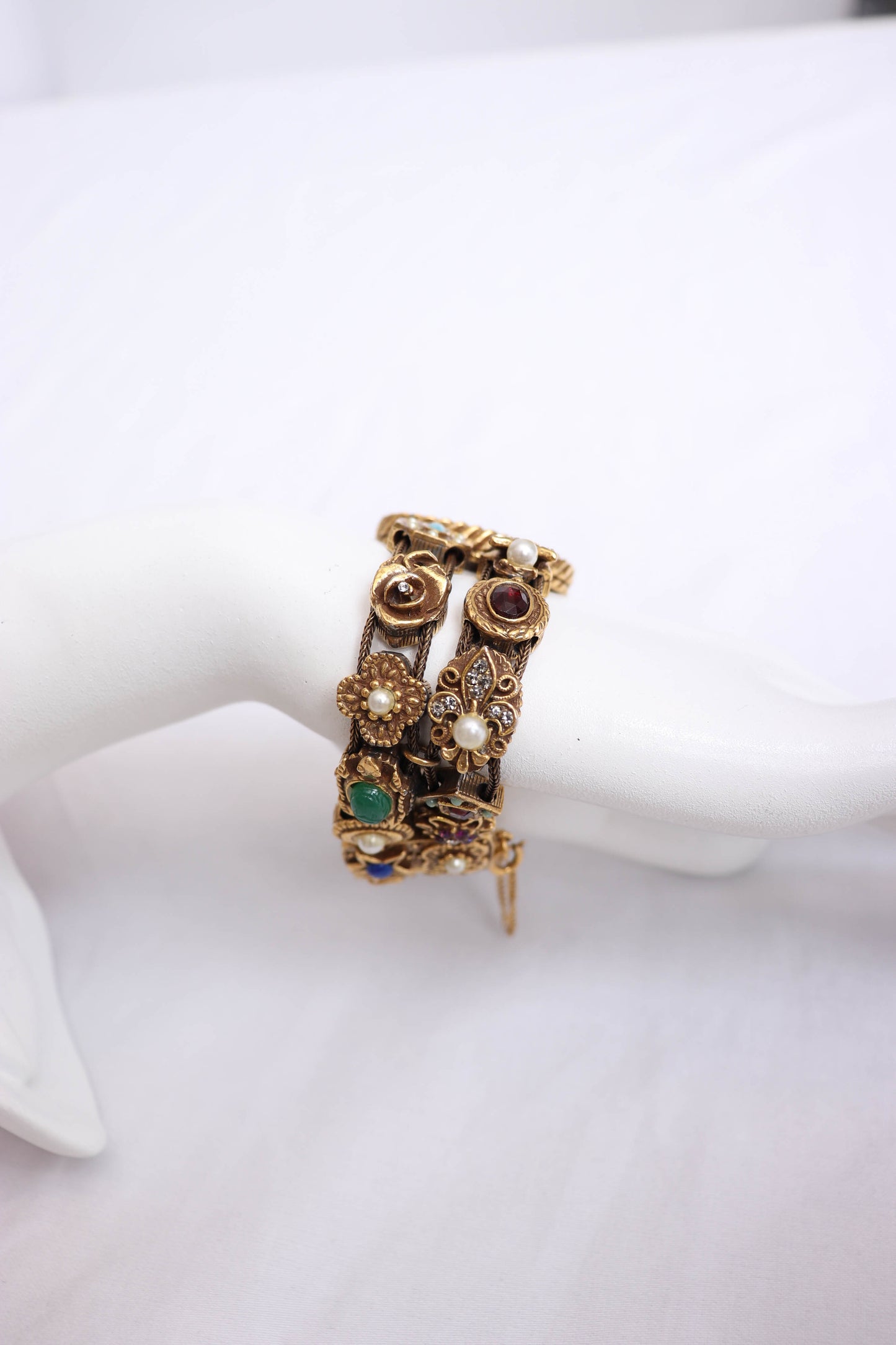 60's Goldette Slider Charm Bracelet