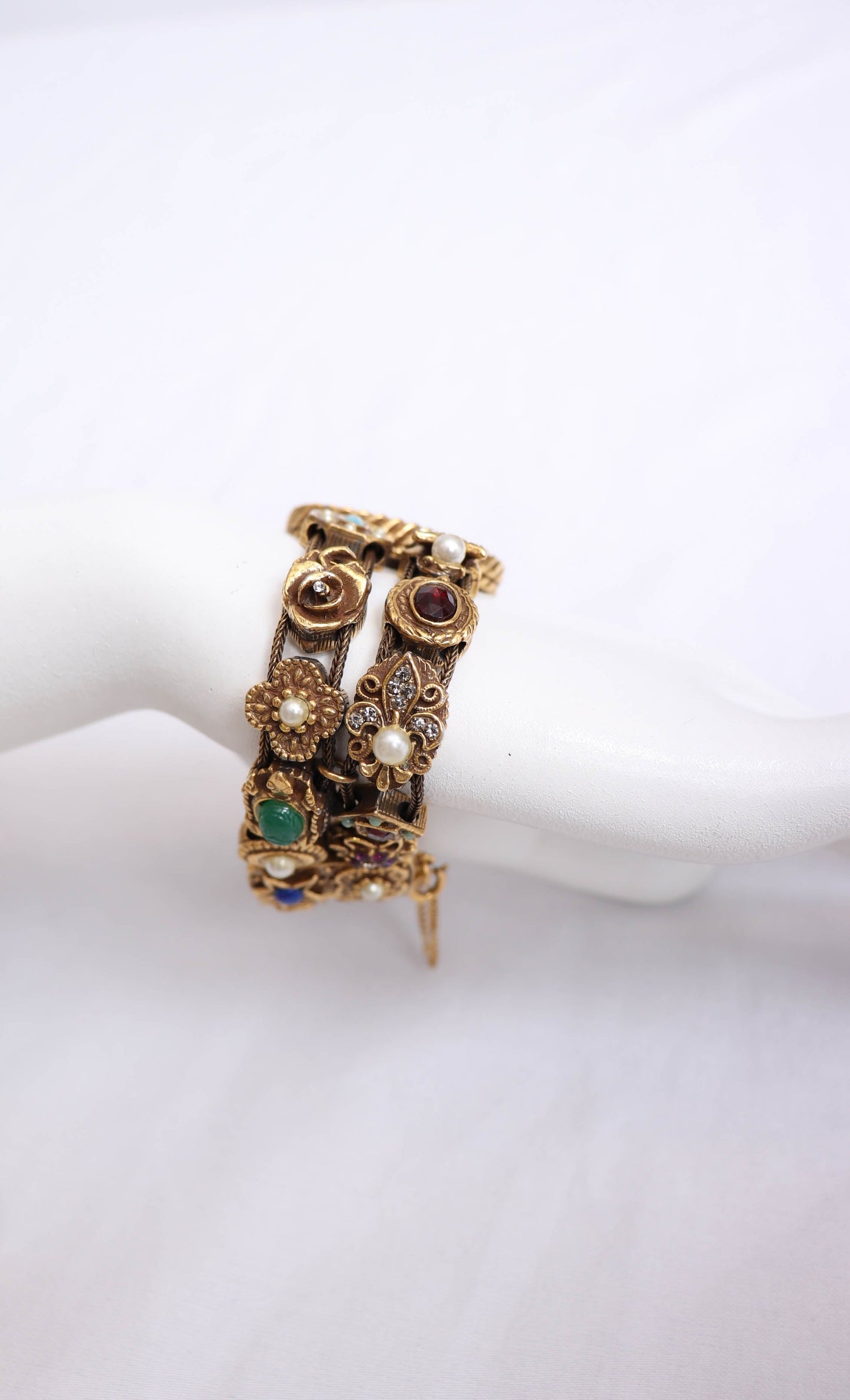 60's Goldette Slider Charm Bracelet