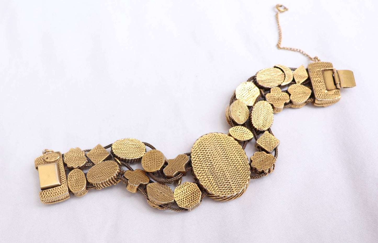 60's Goldette Slider Charm Bracelet