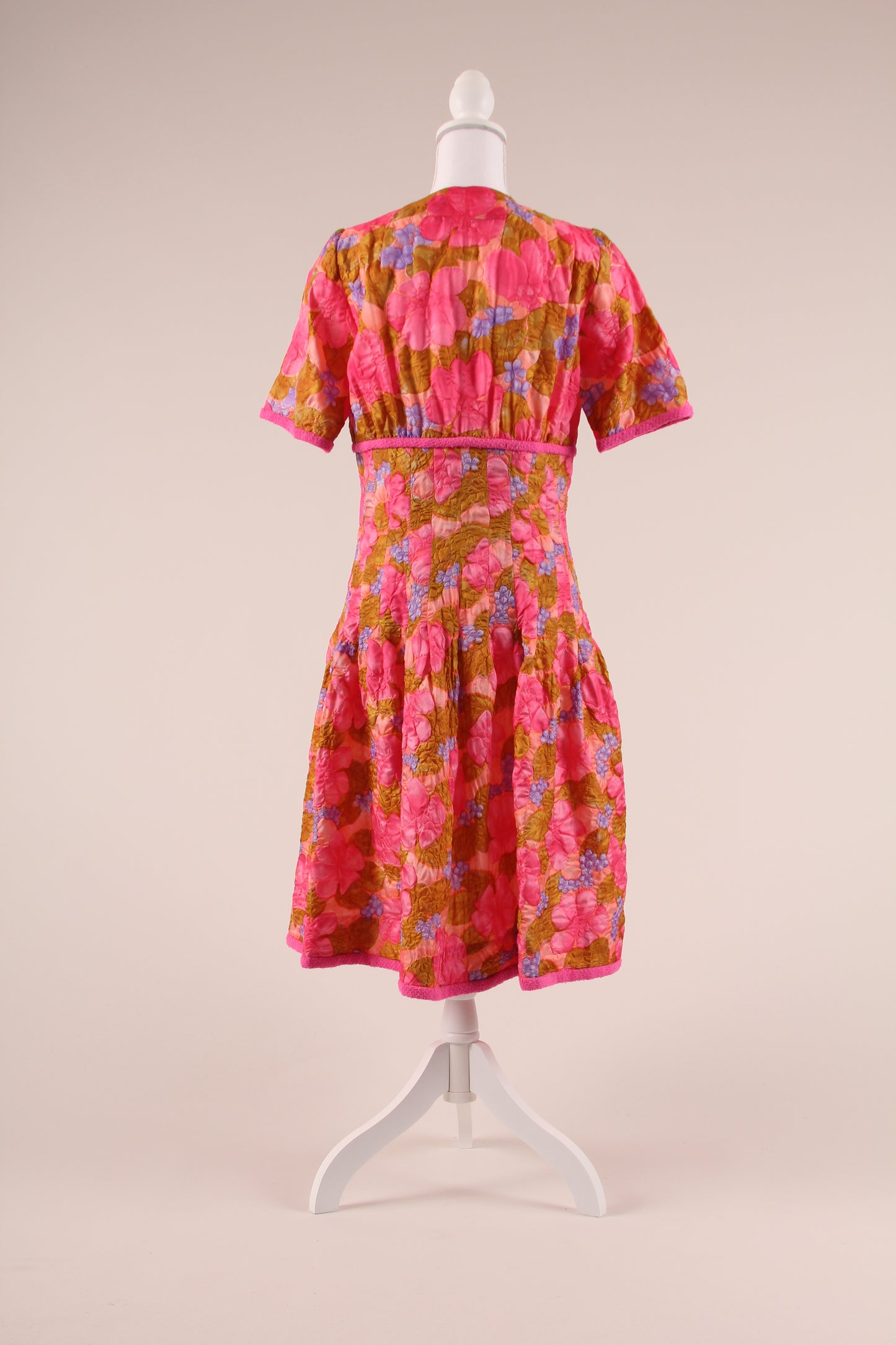 60's Floral Print Dress S/M