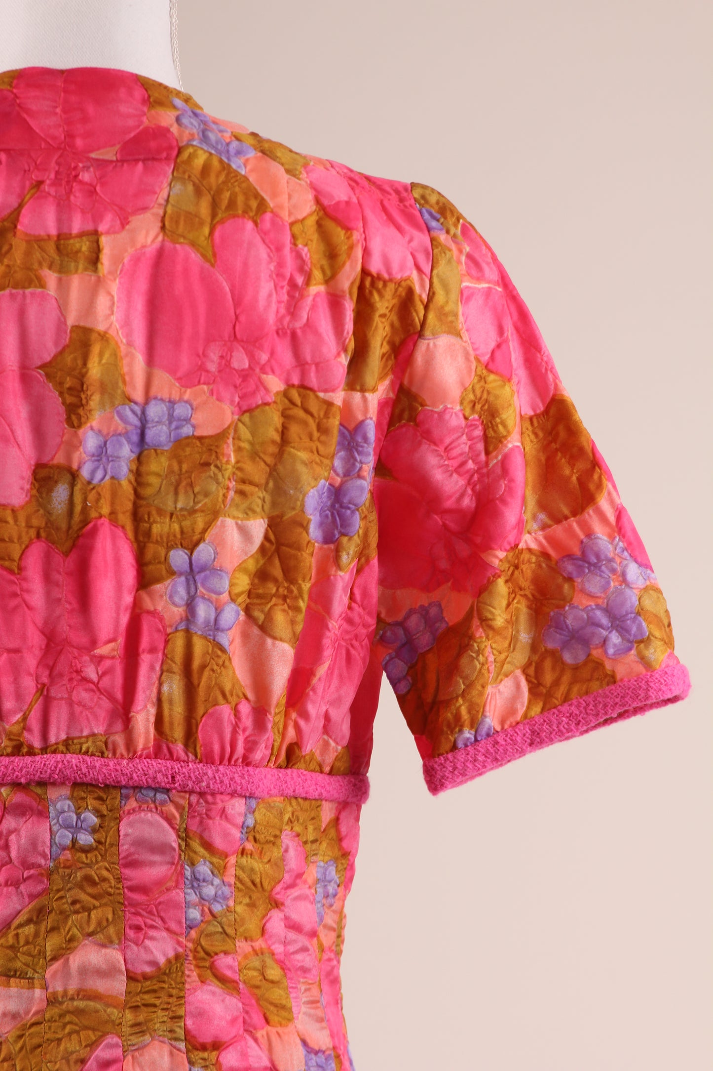 60's Floral Print Dress S/M