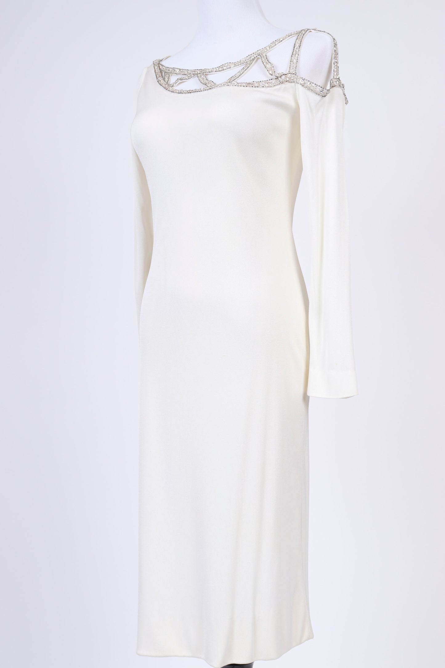 80's Bob Mackie White Dress S/M