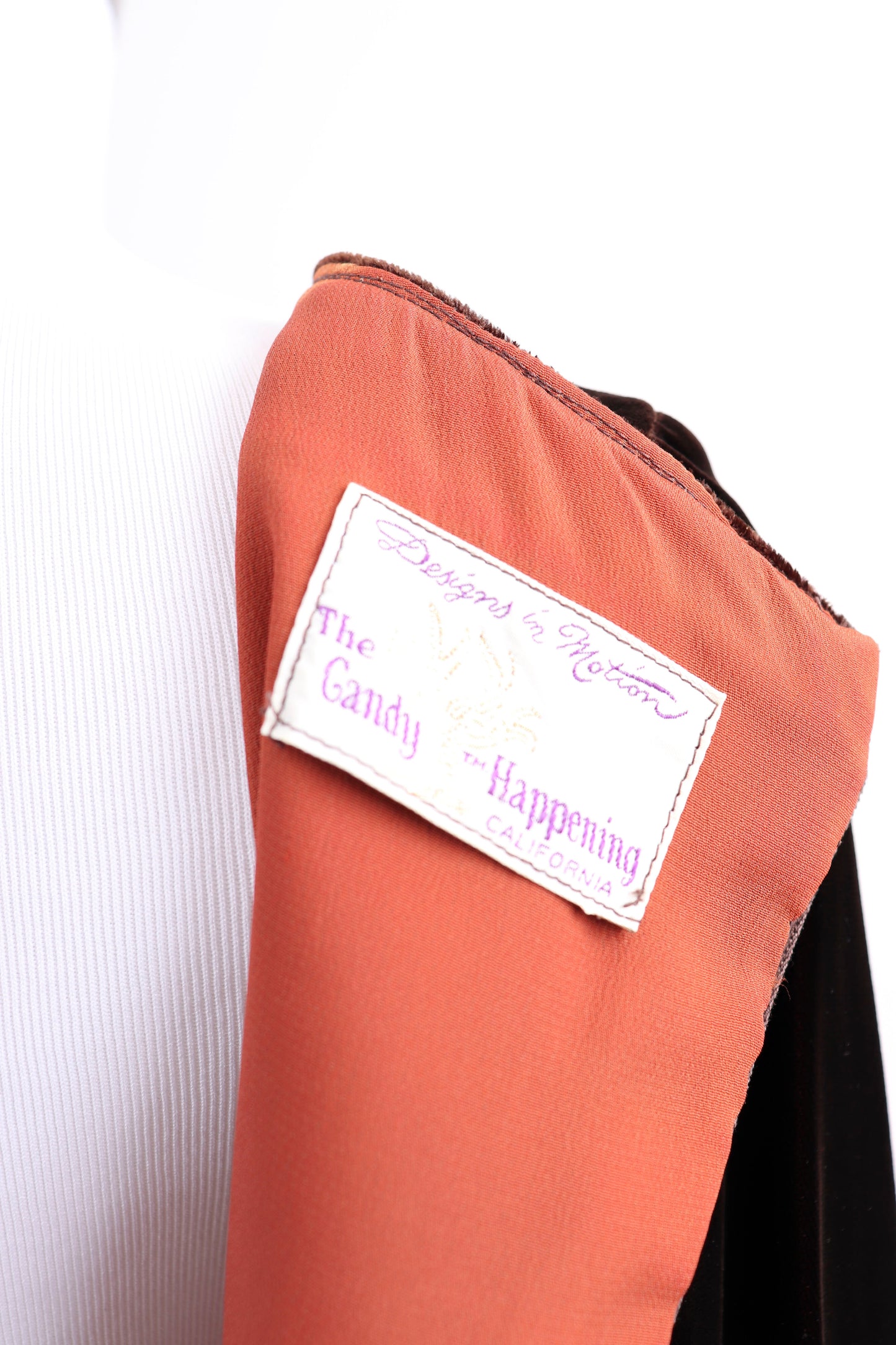 60's Garnet Velvet Brocade Dress XS