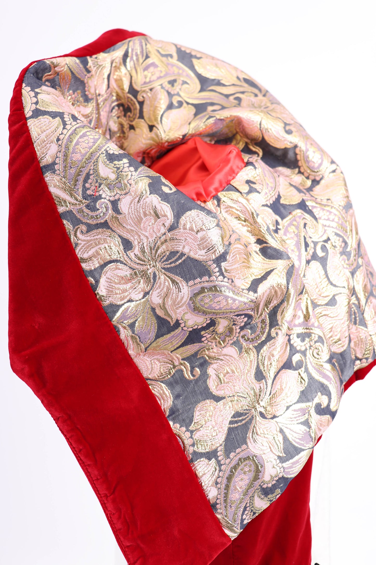 80's Custom Red Velvet Bolero Jacket M/L/XL