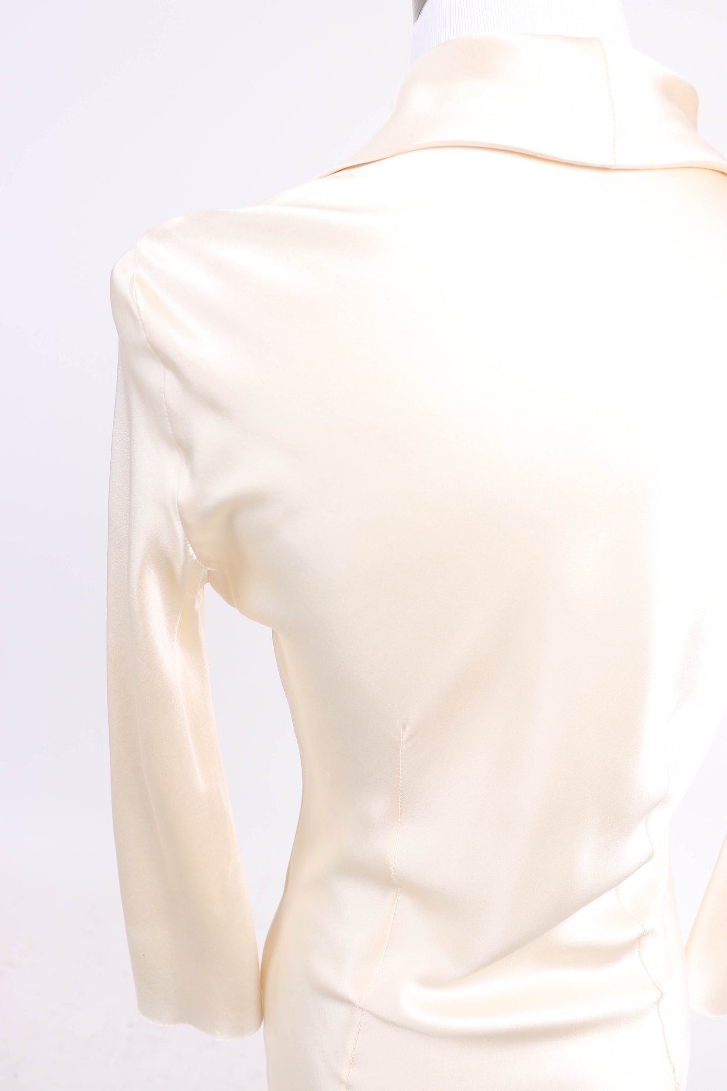 90's Ivory Silk Satin Dress XS/S