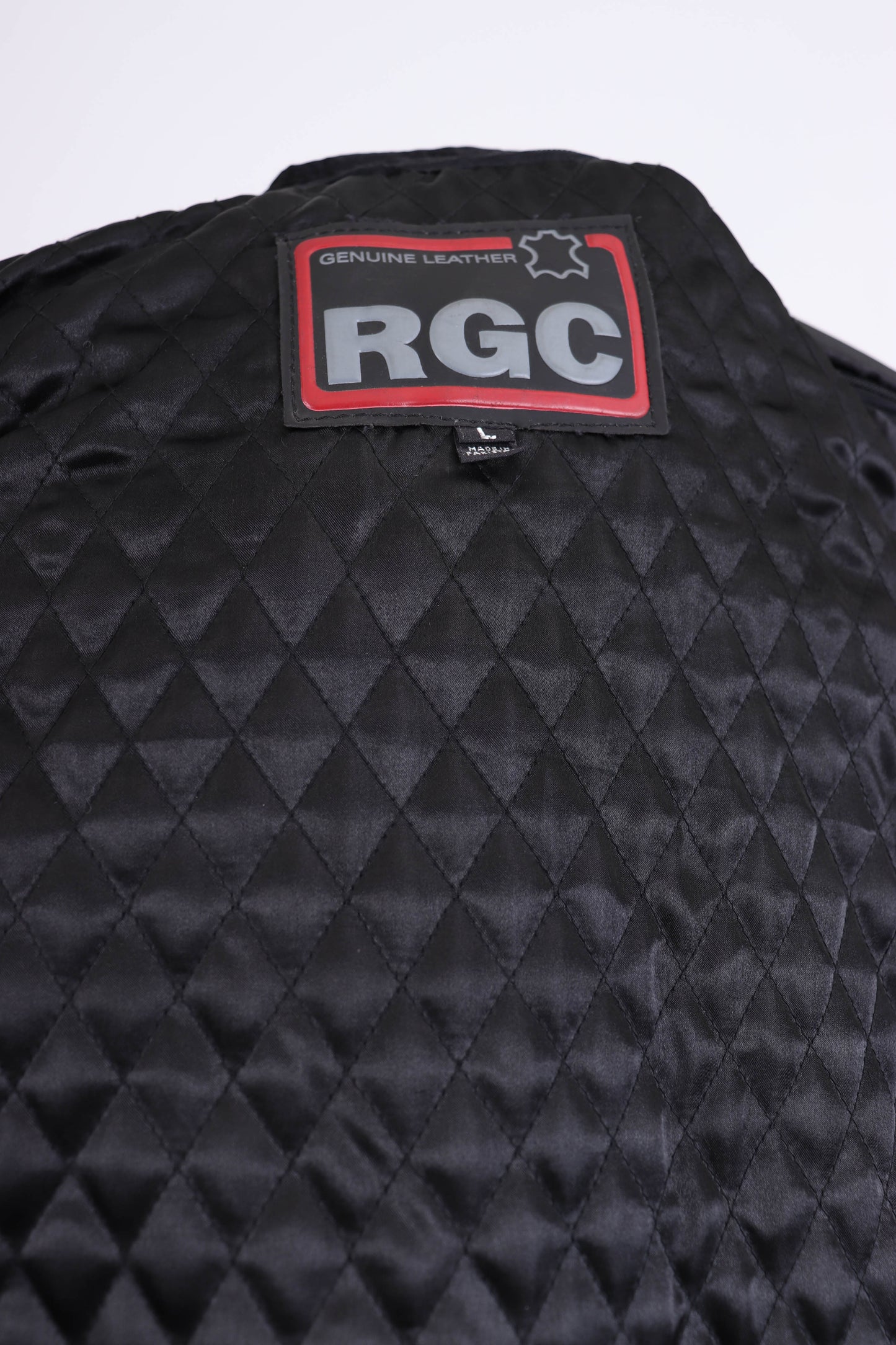 90's Black Leather Biker Jacket L