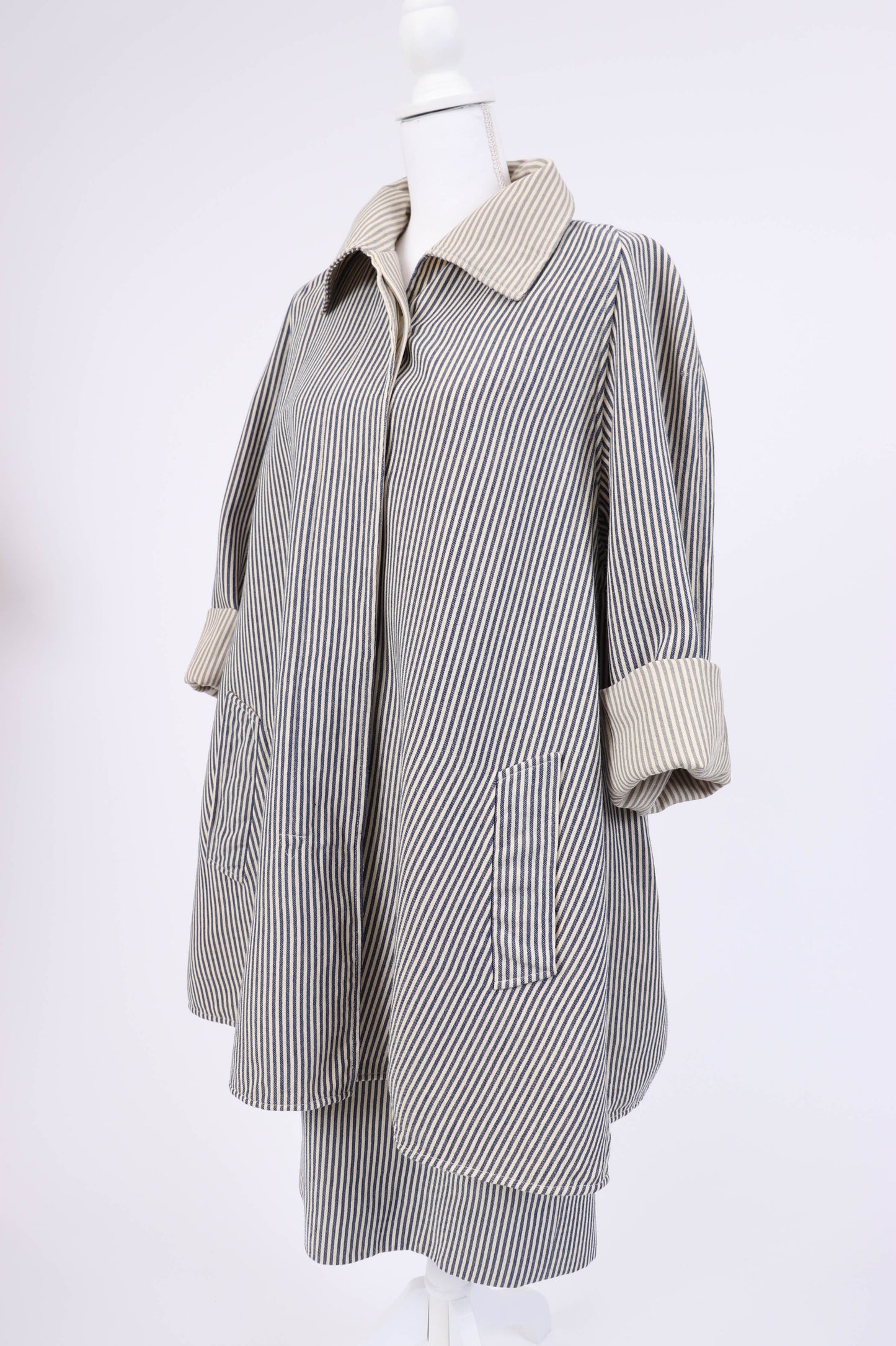 80's Oscar de la Renta Swing Coat Skirt Set M/L