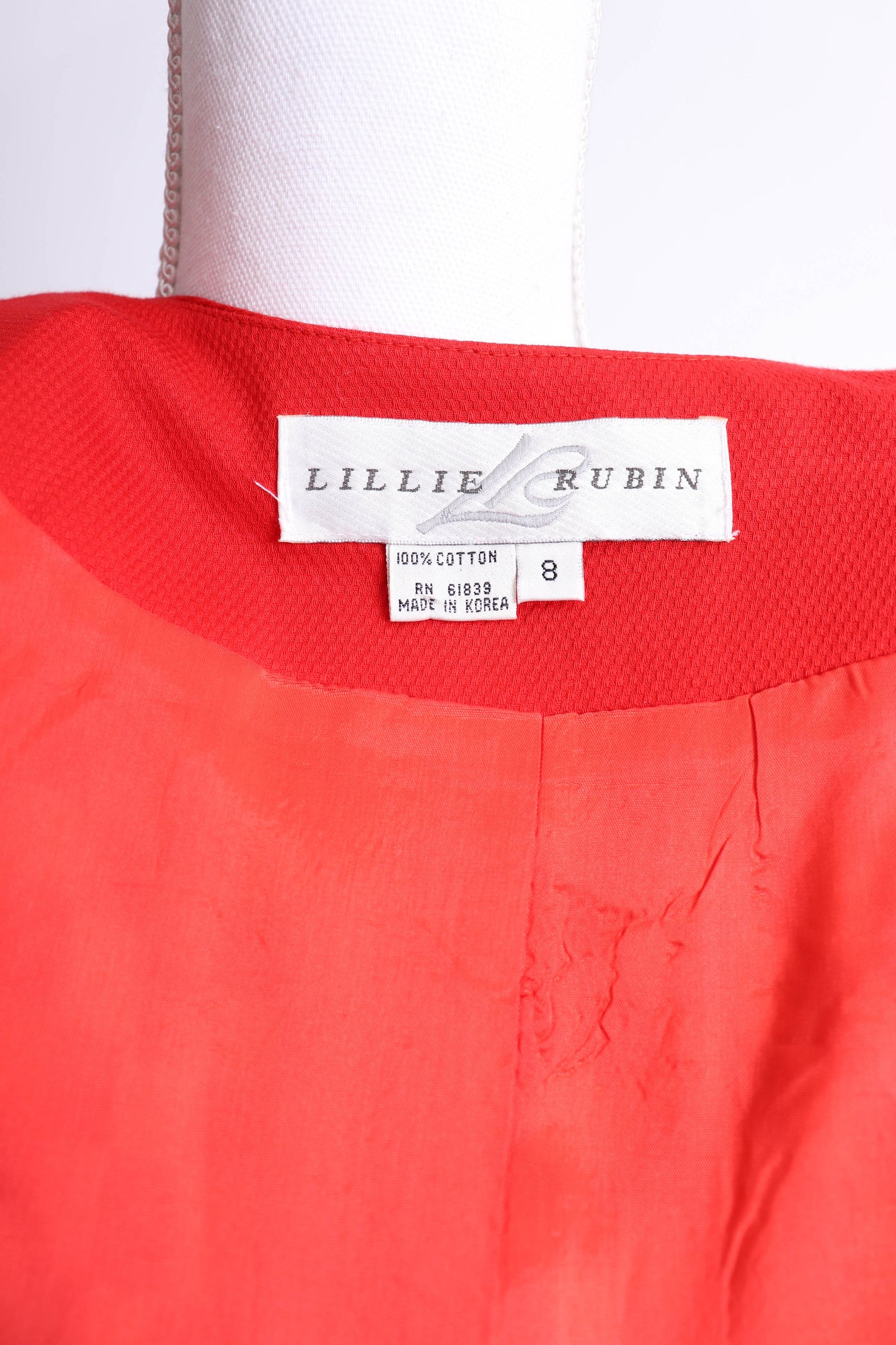 80's Red and White Cotton Blazer M/L