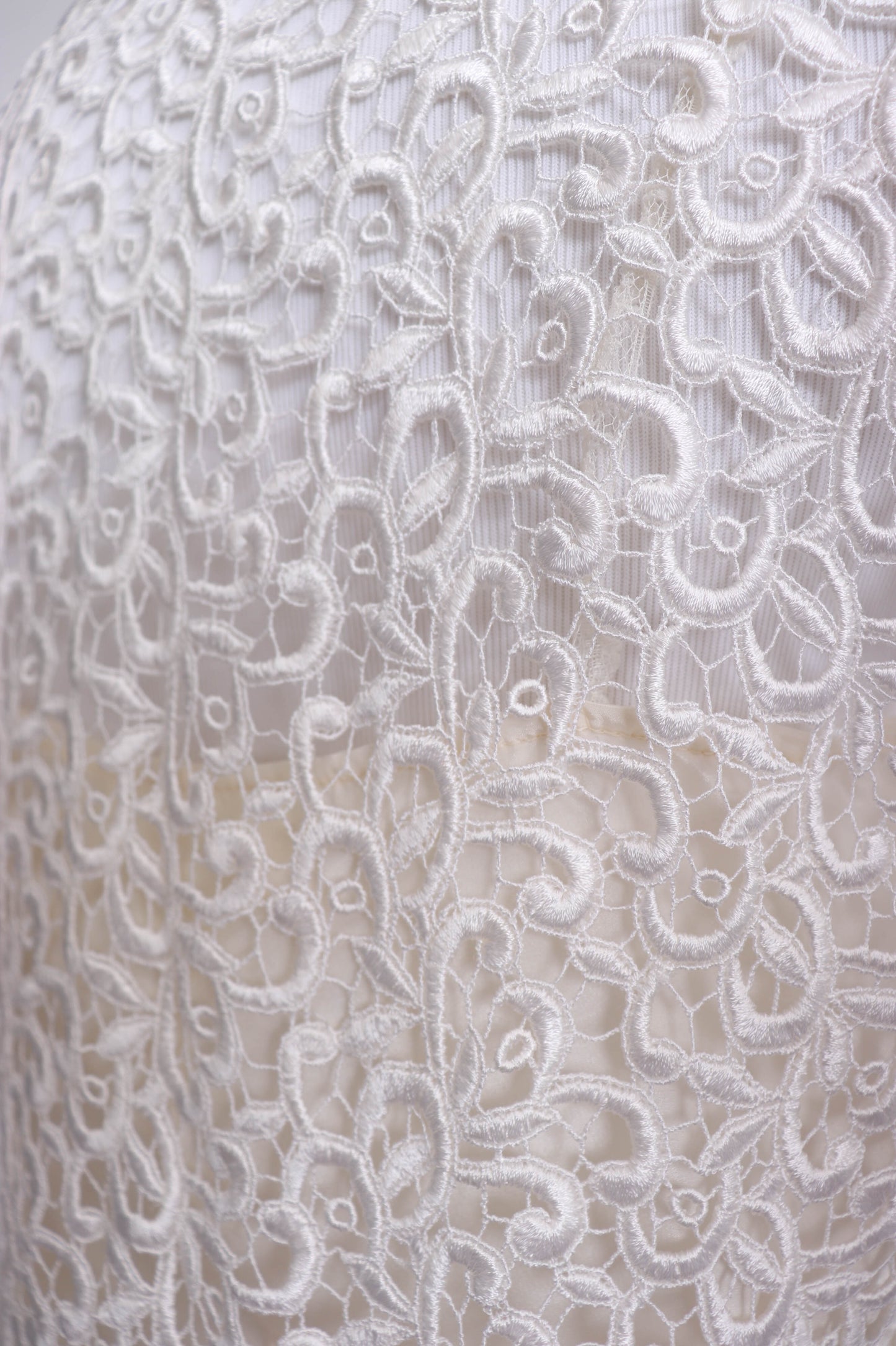 70's White Lace Vest M