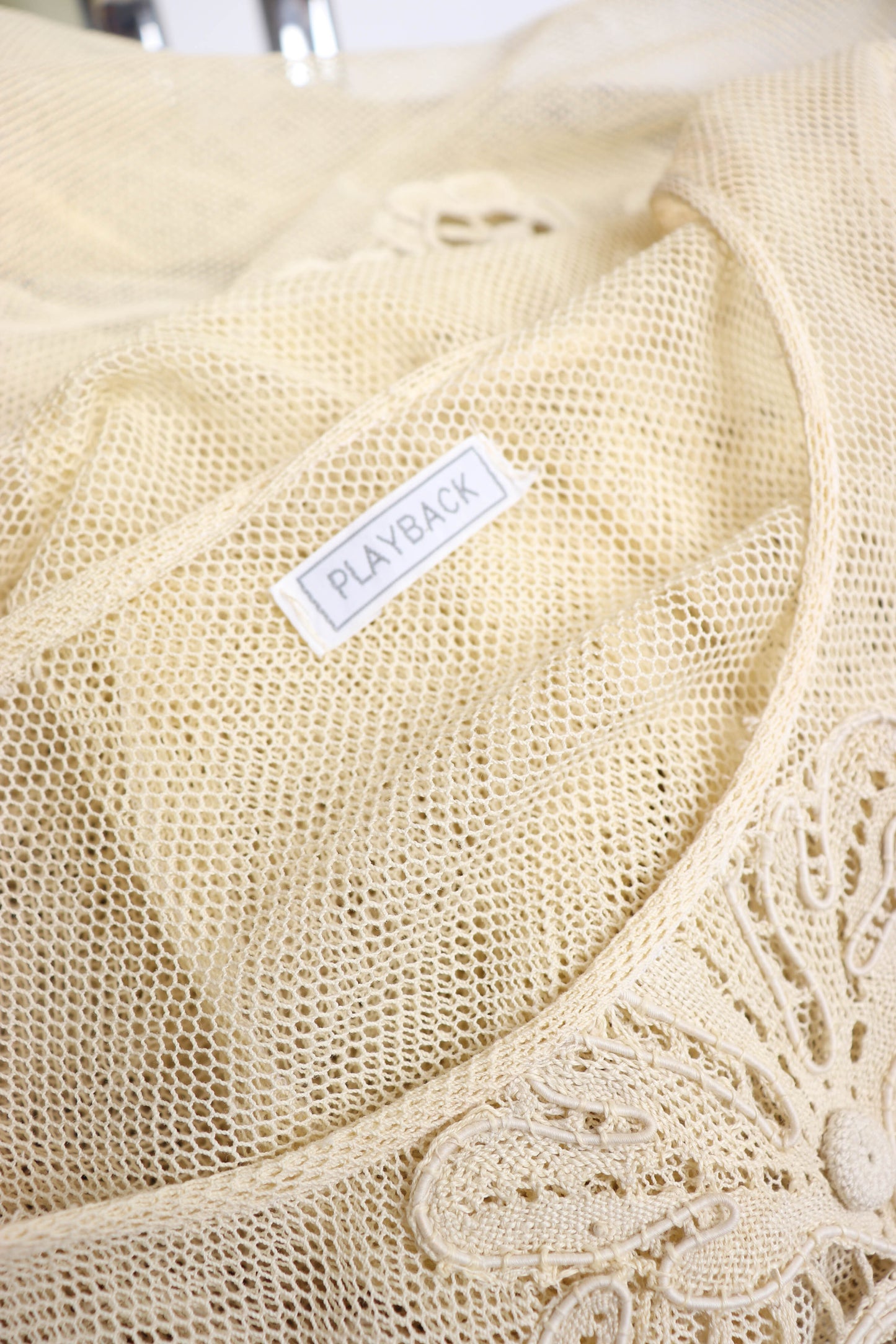 NY Priscilla Presley Mesh Crochet Dress S/M