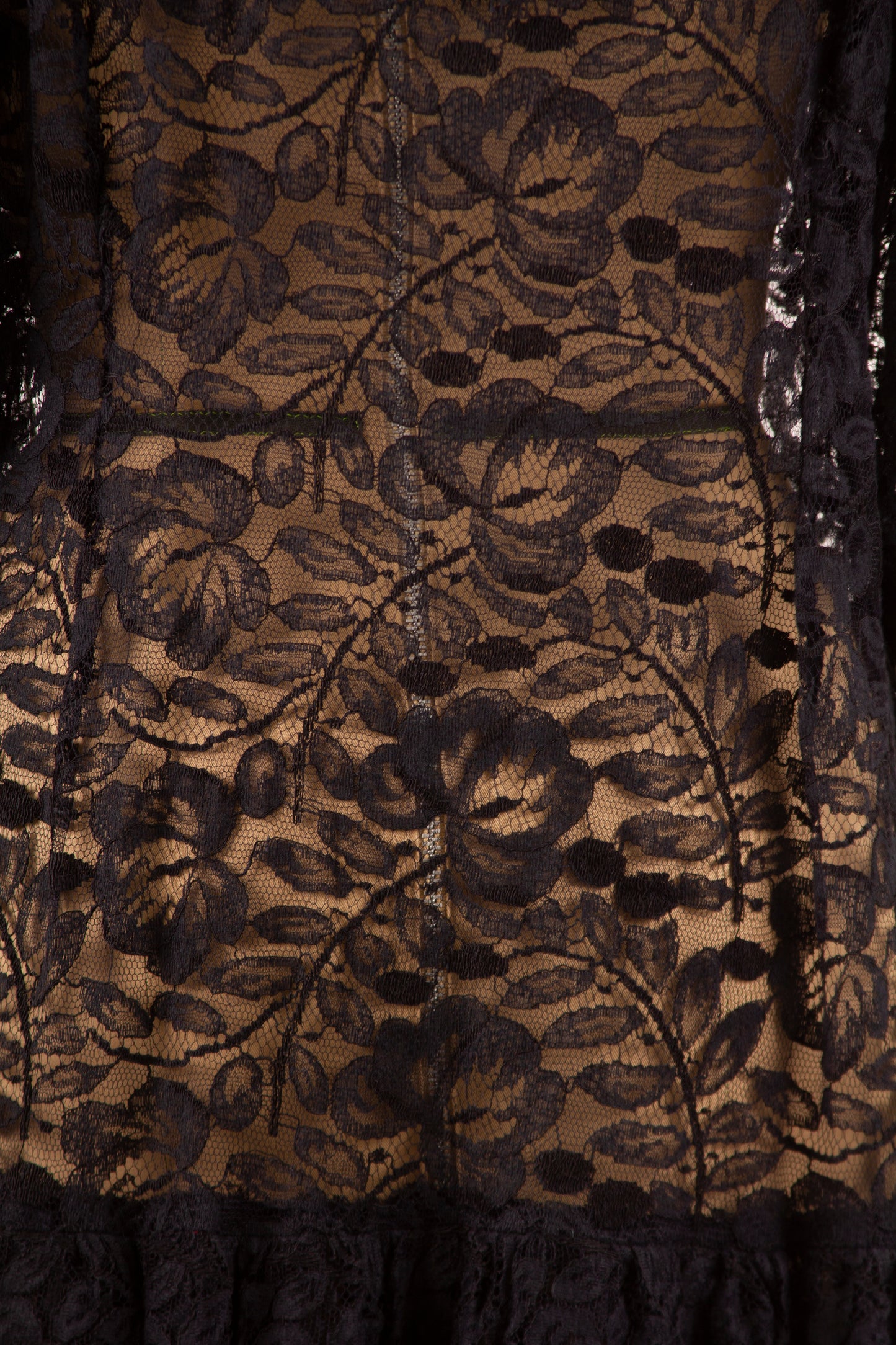 60’s Sheer Black Lace Dress L/XL