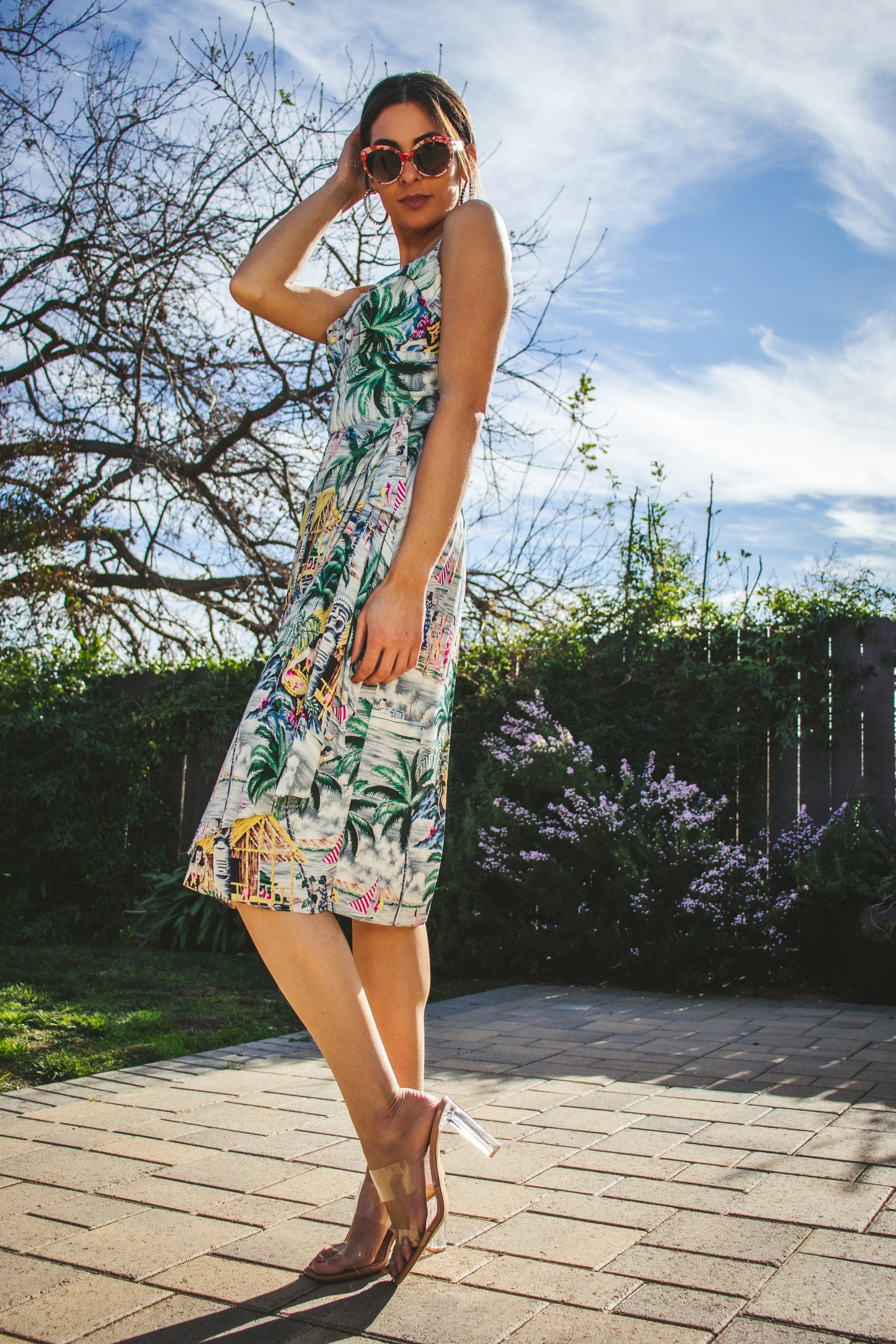 50's Hawaiian Dress XS