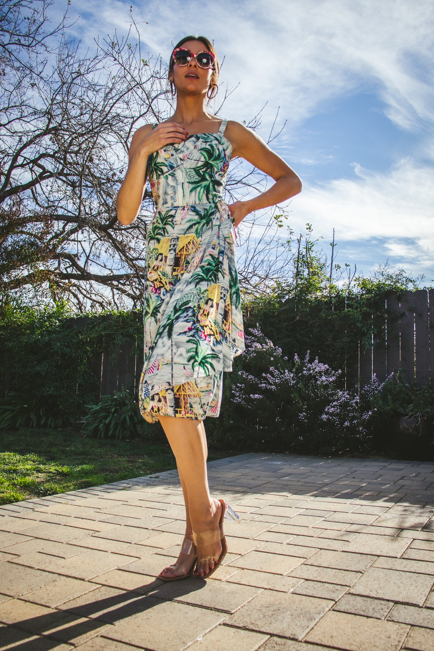 50's Hawaiian Dress XS