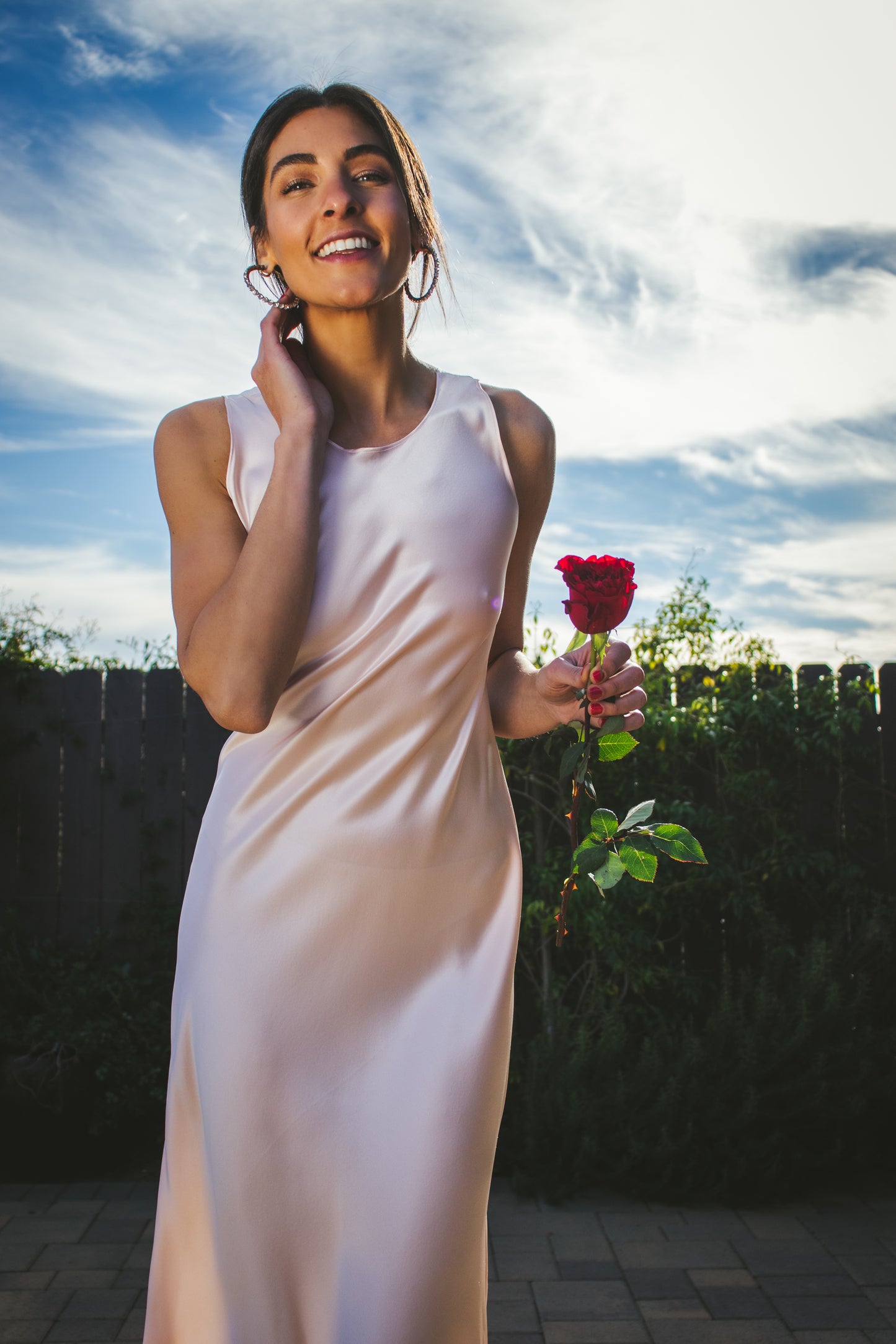 90's Silk Slip Dress M