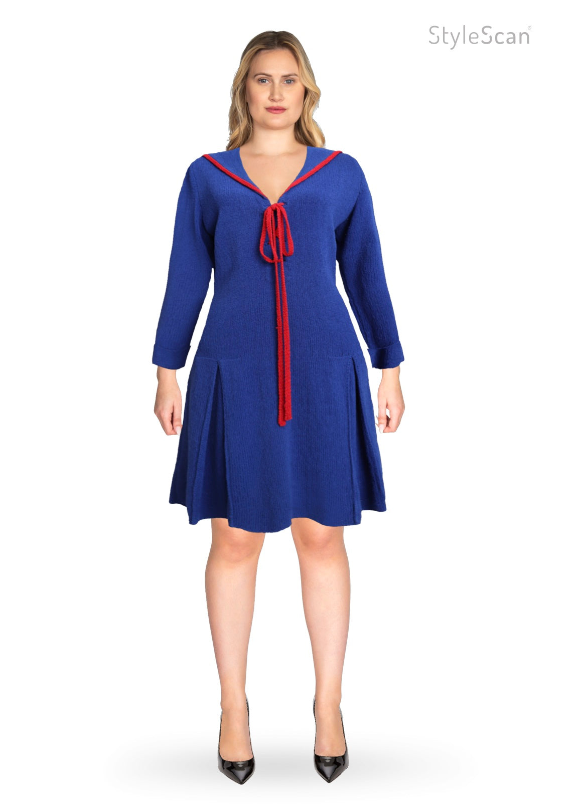 50's Knit Sailor Dress M/L