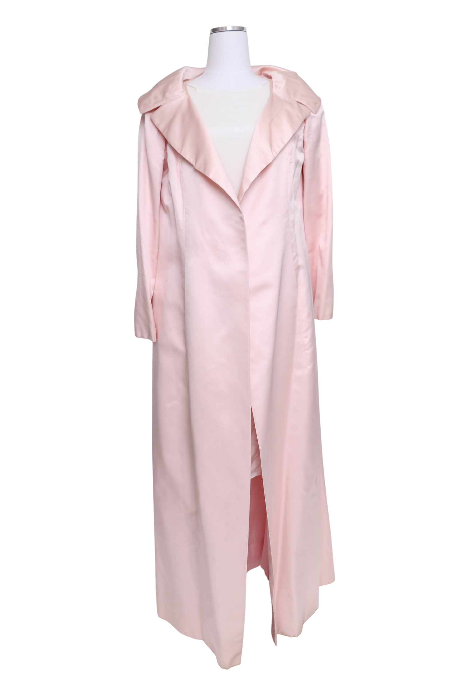 60's Pink Silk Duster M