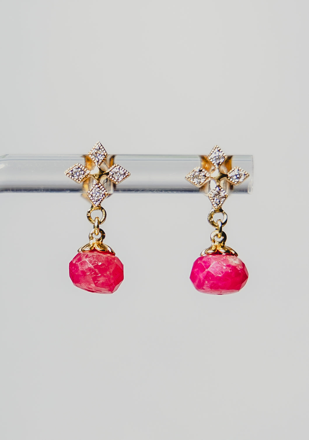 Ruby Drop Earrings