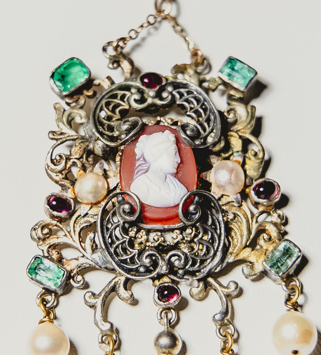 Victorian Gemstone Pendant Necklace