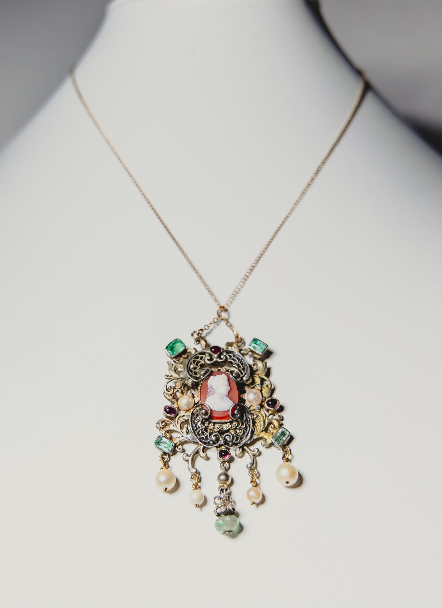 Victorian Gemstone Pendant Necklace