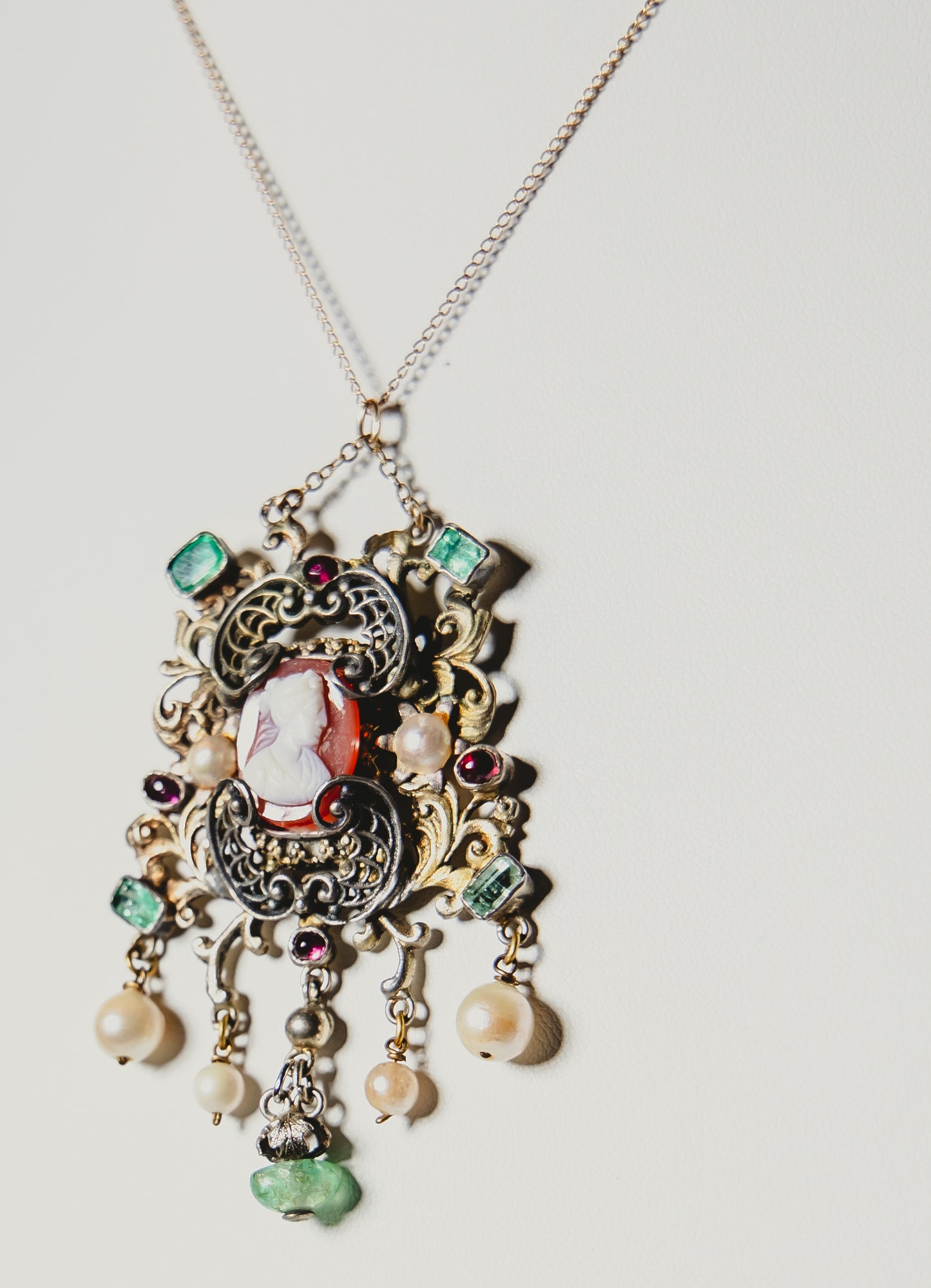 Victorian Gemstone Pendant Necklace