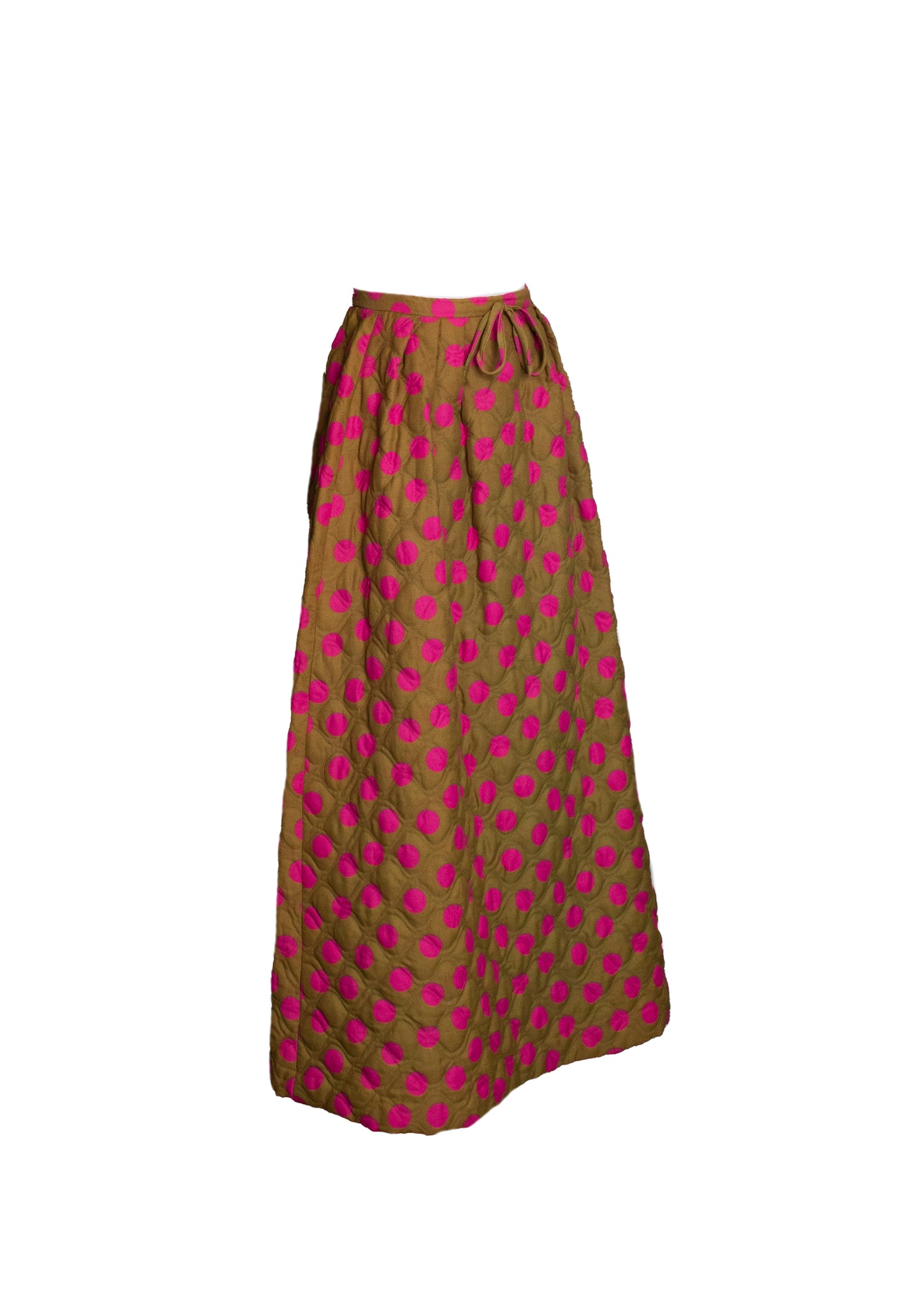 60s Quilted Maxi Skirt XS