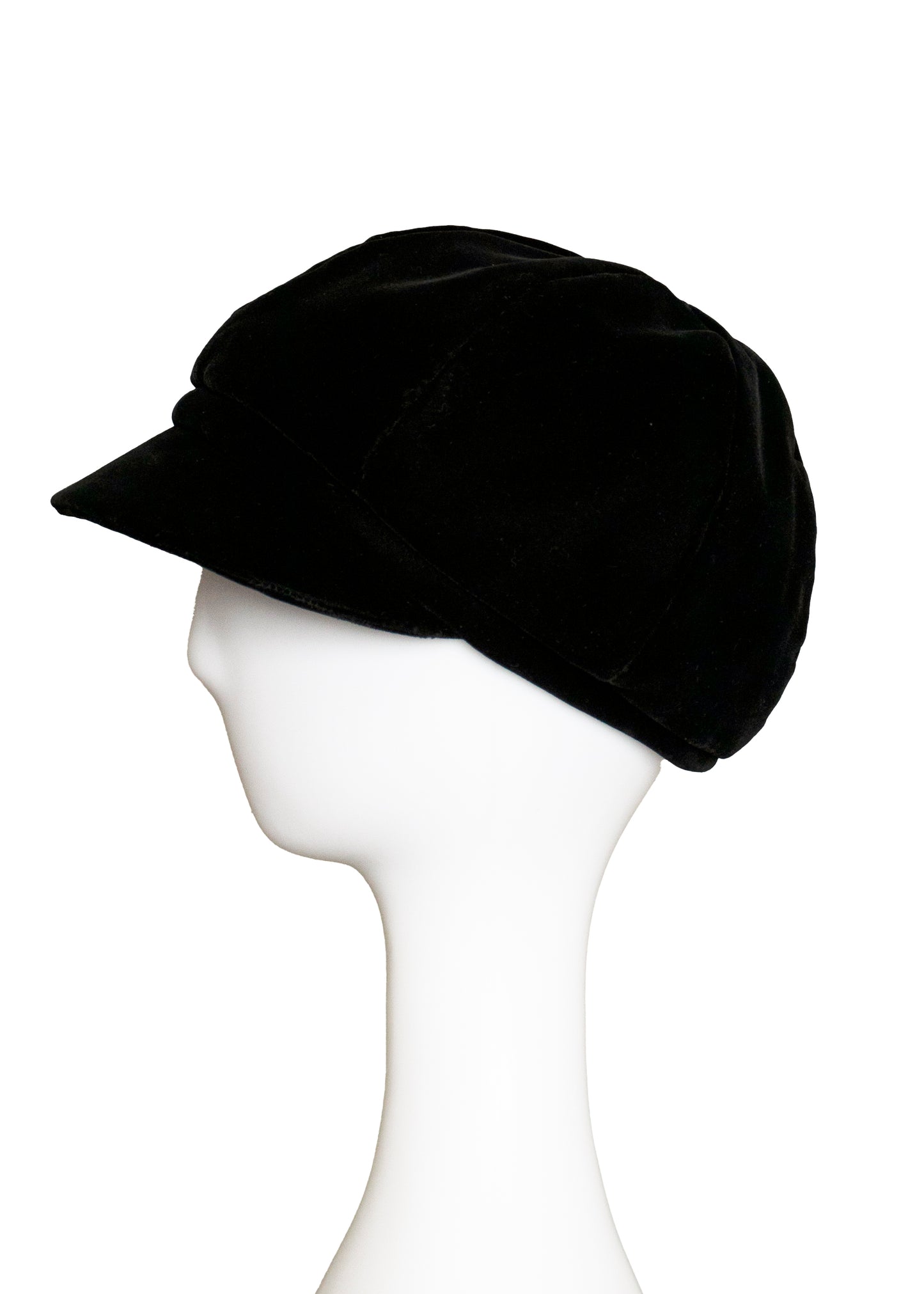 70s Black Velvet Hat S/M