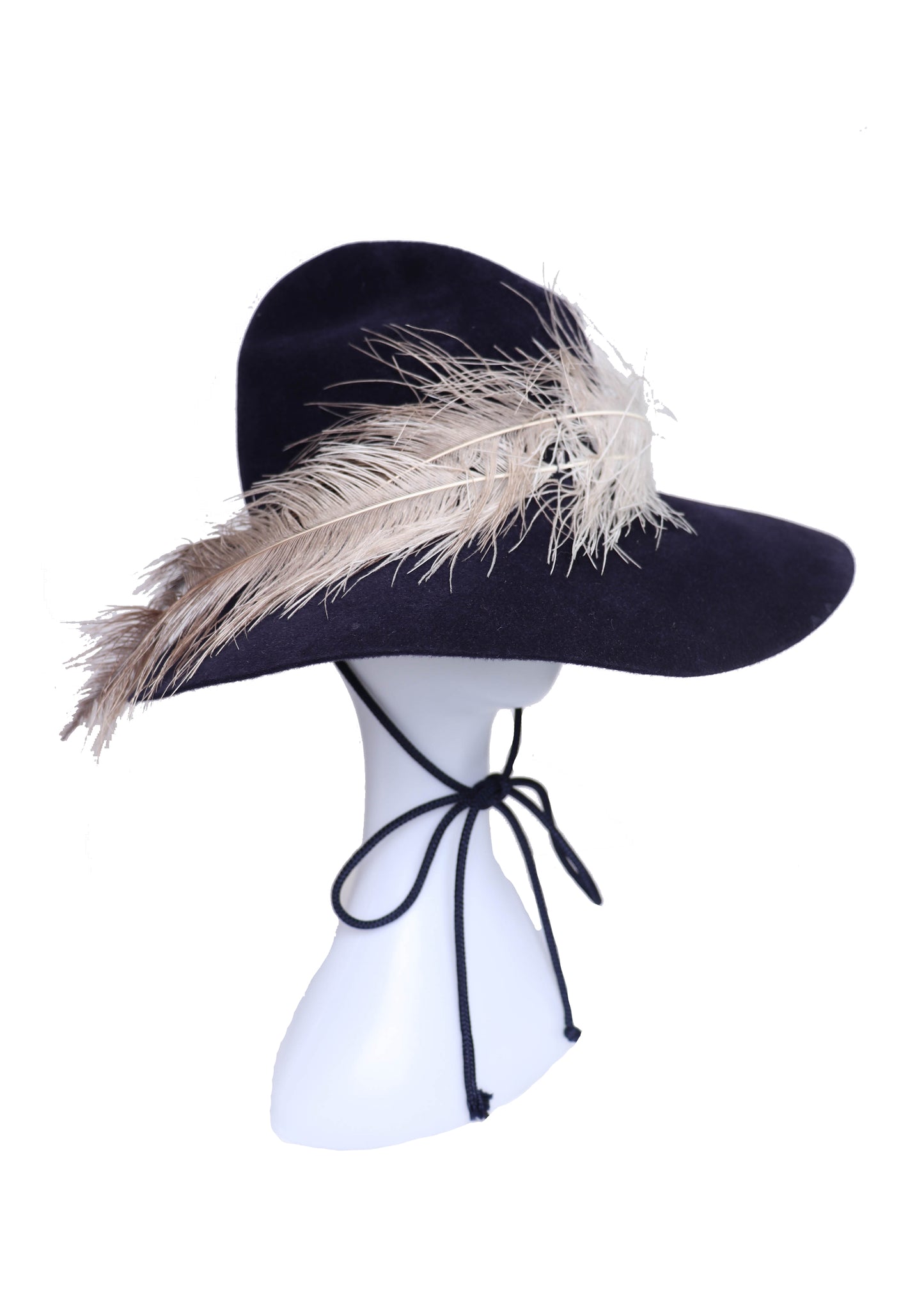 70's Blue Feather Hat