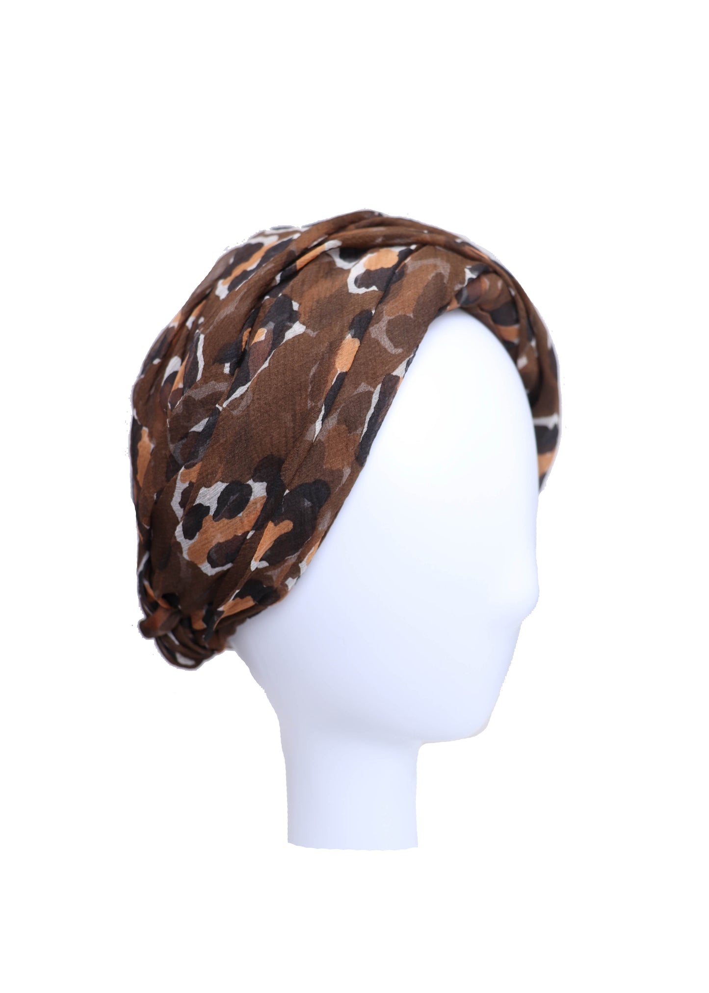 50's Silk Leopard Turban