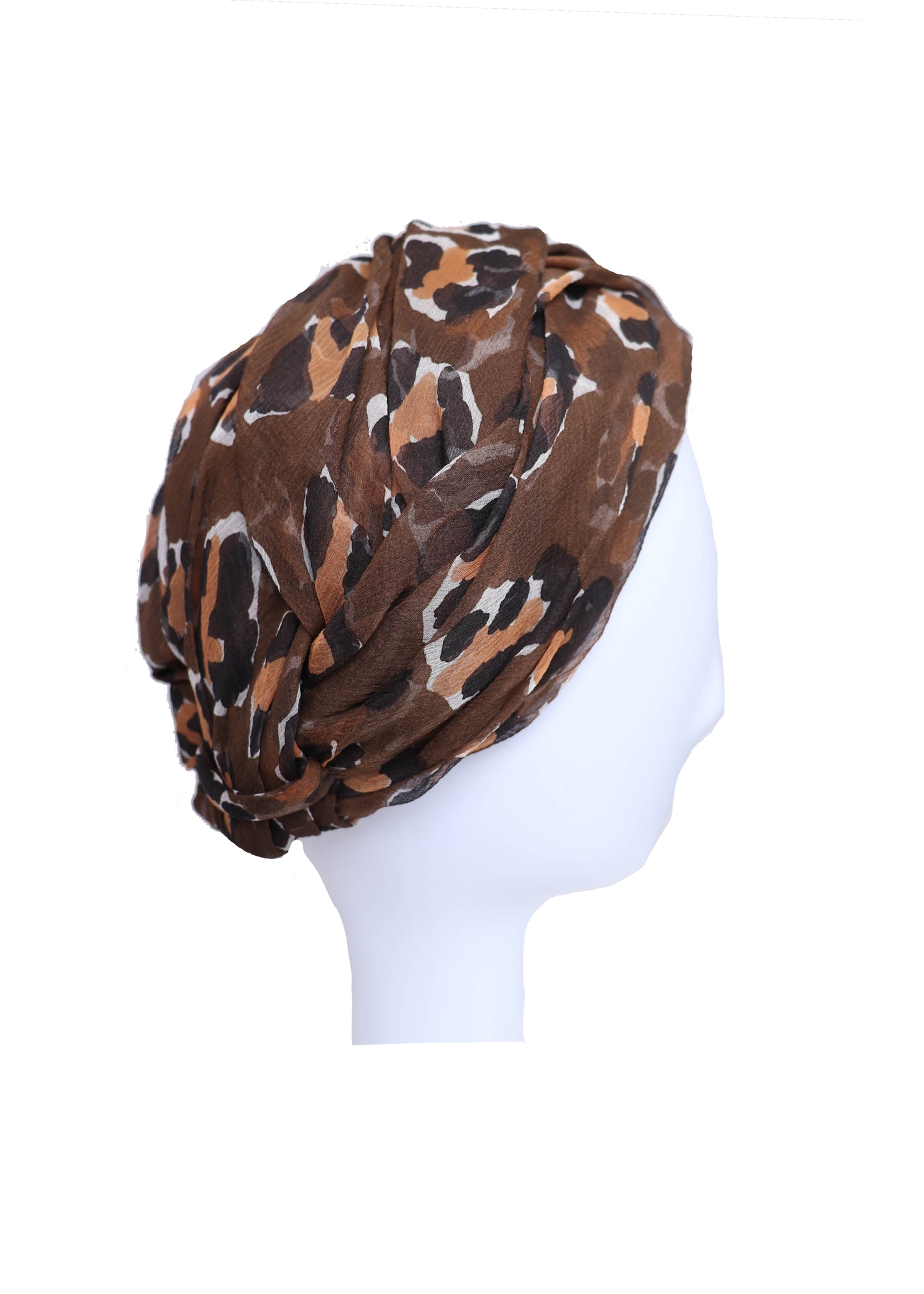 50's Silk Leopard Turban