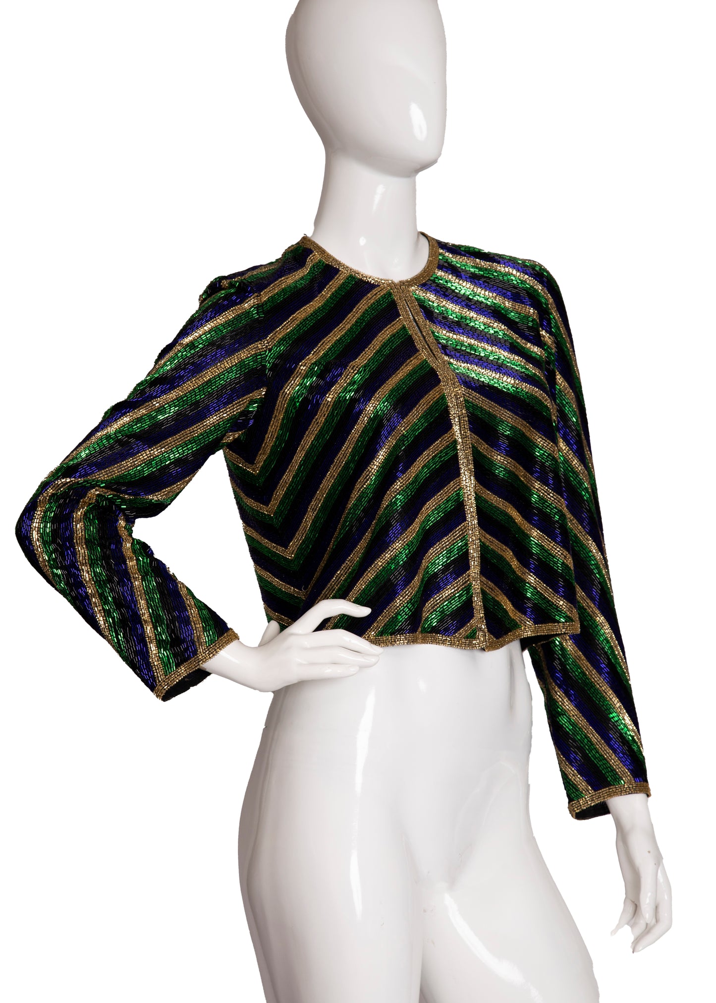 80s Victoria Royal Beaded Jacket M