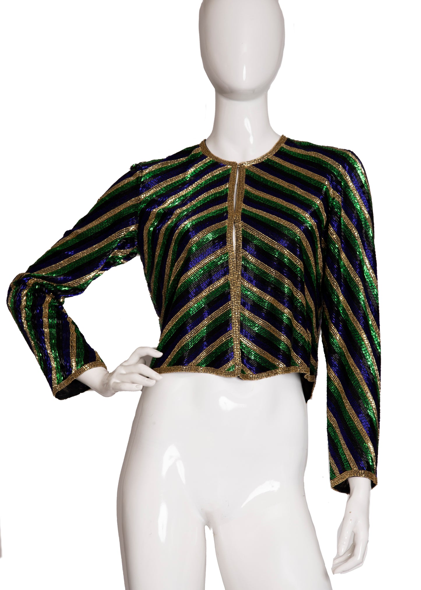 80s Victoria Royal Beaded Jacket M