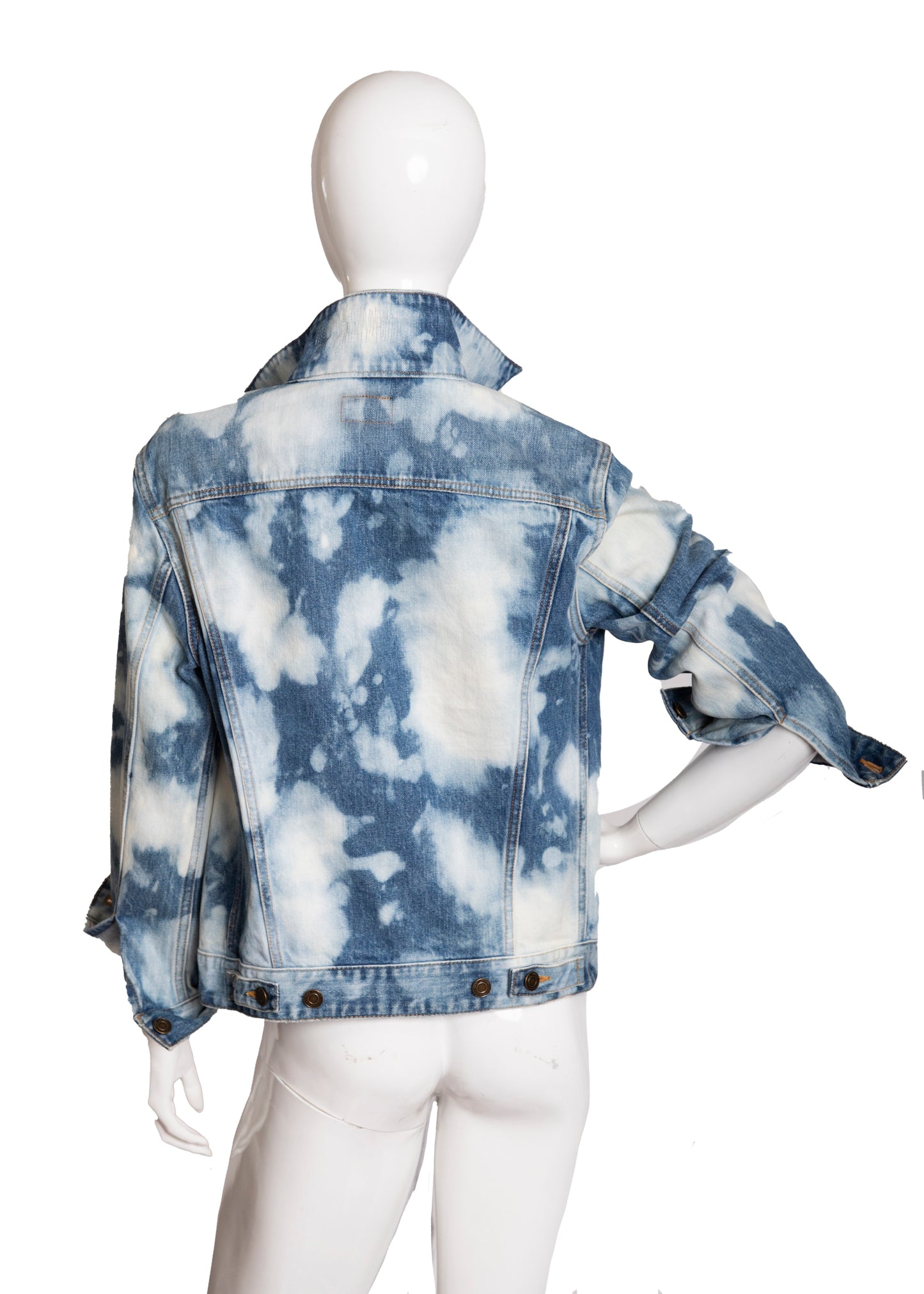 00s Saint Laurent Acid Wash Denim Jacket XS