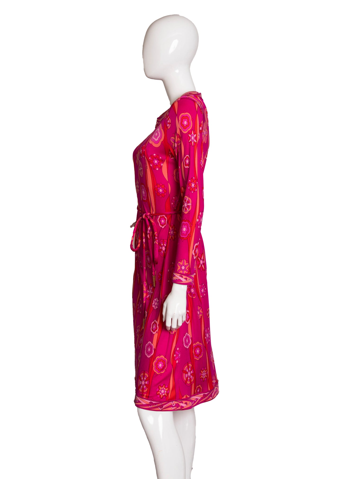 80s Bessi Pink Silk Dress M