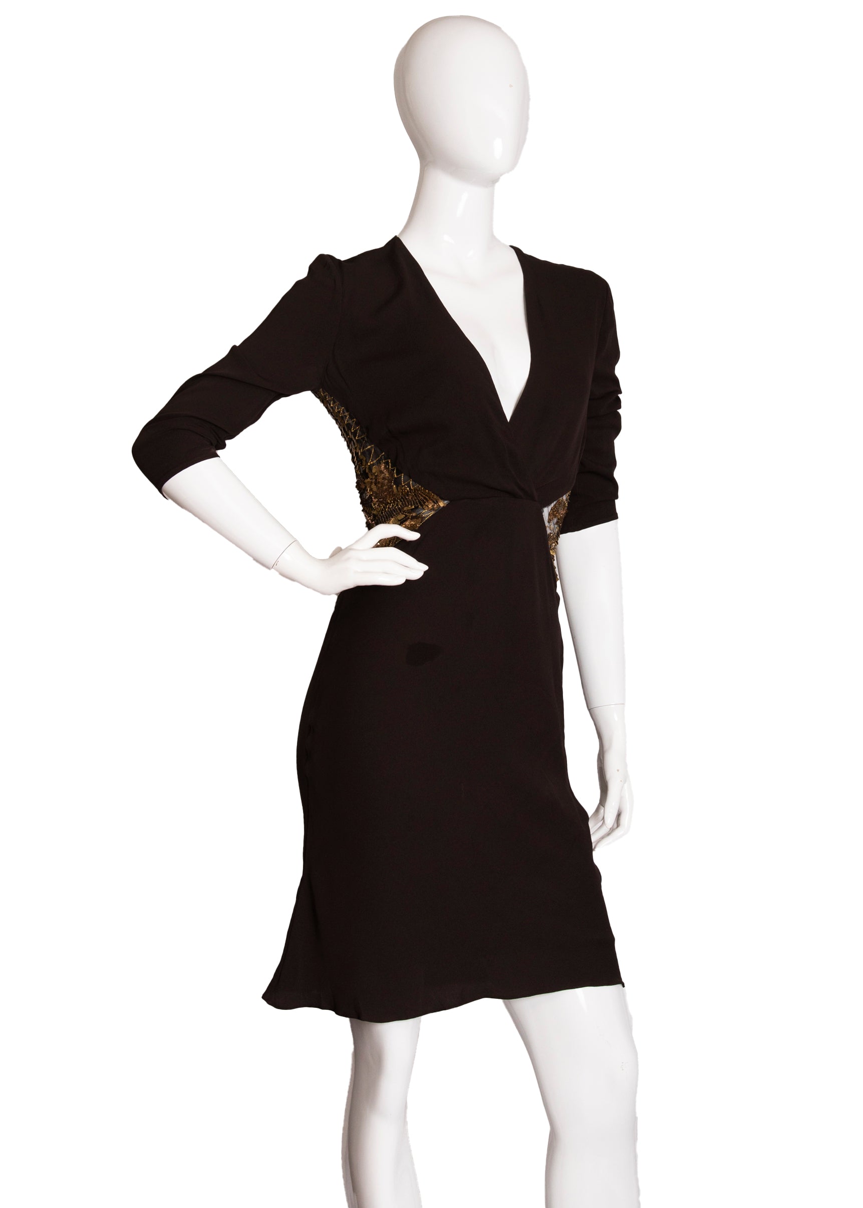 caption for gold dress Dandelions in Fall 3/4 Sleeve Pocket Twirl Dress main image 1