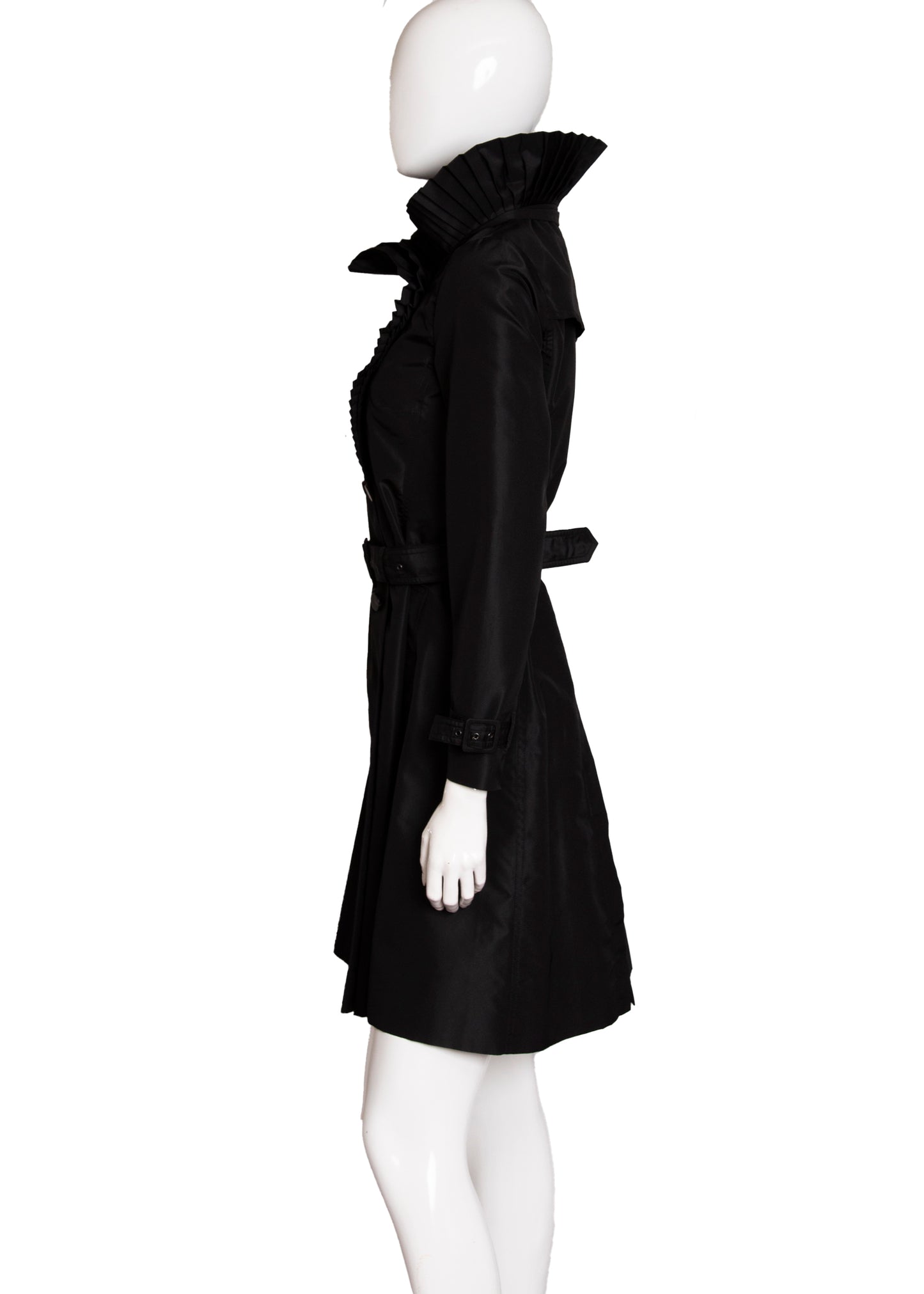 00s Valentino Black Trench Coat S