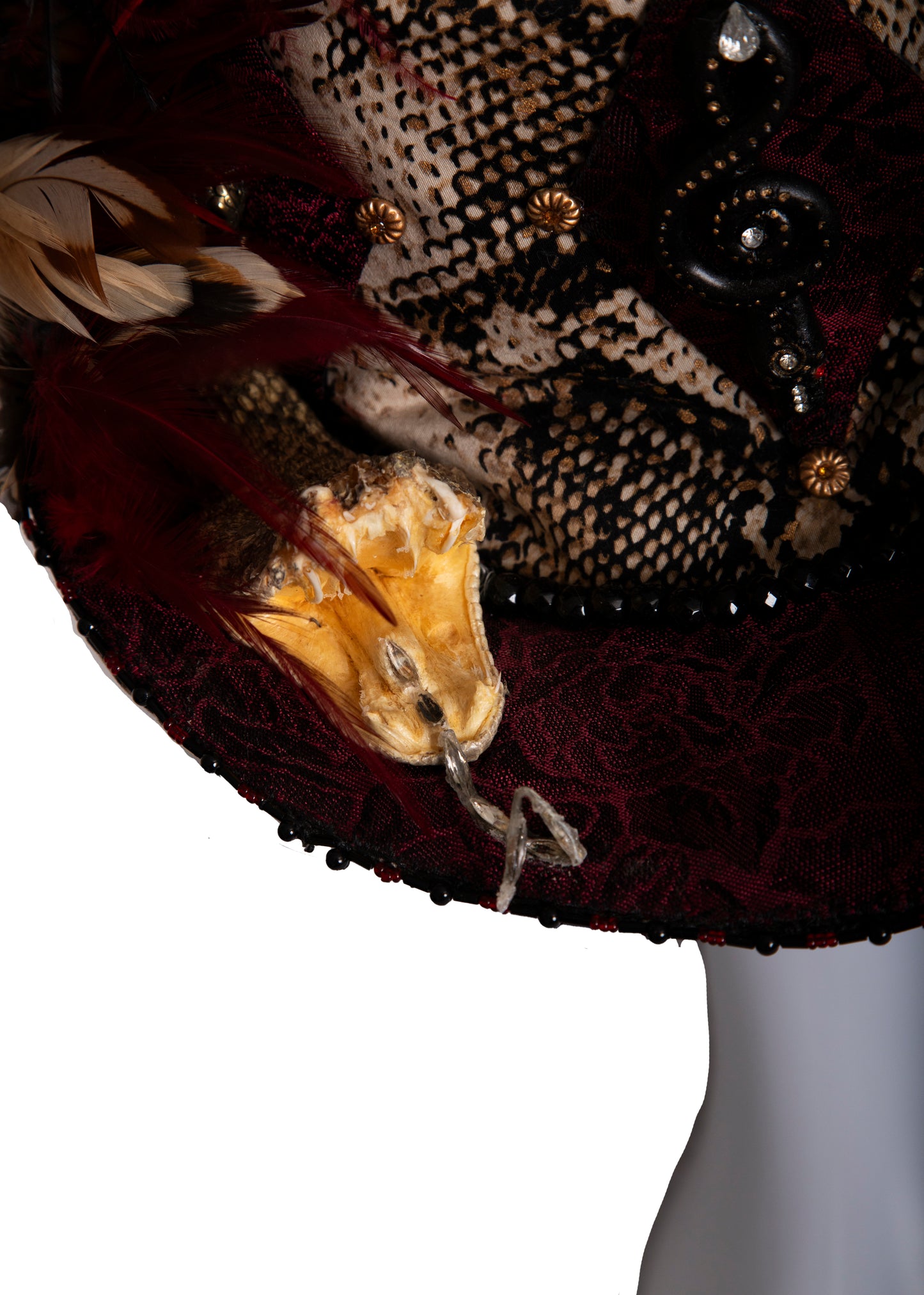 Steven Tyler Snake Feathered Top Hat