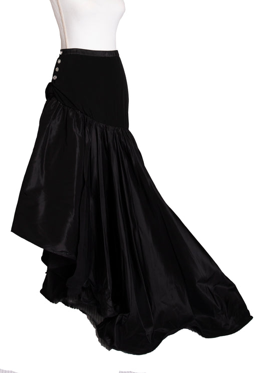 Azzaro Black Cocktail Maxi Skirt M